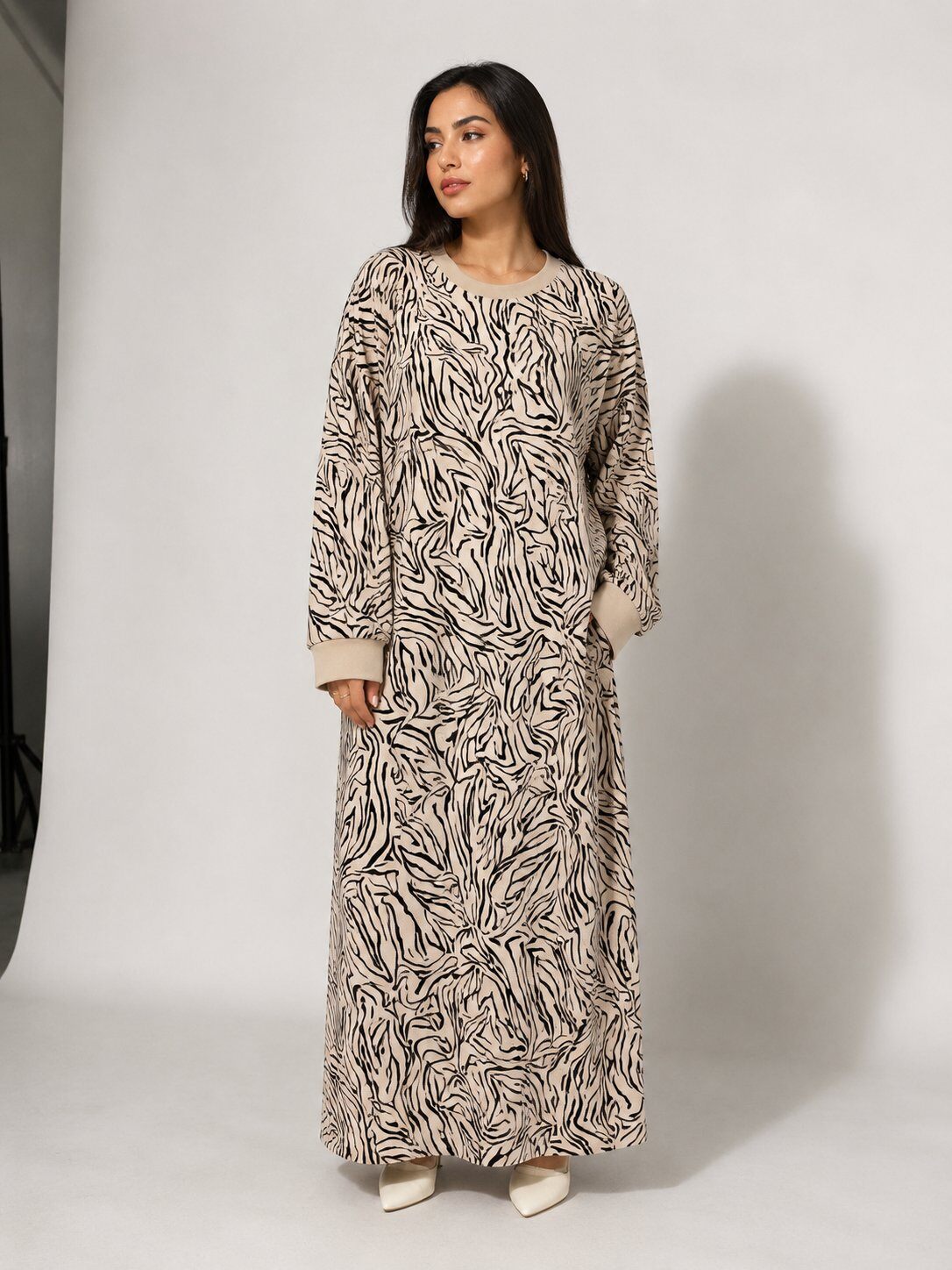 Grossiste H.STYLE - Robe longue imprimée graphique 🦓✨