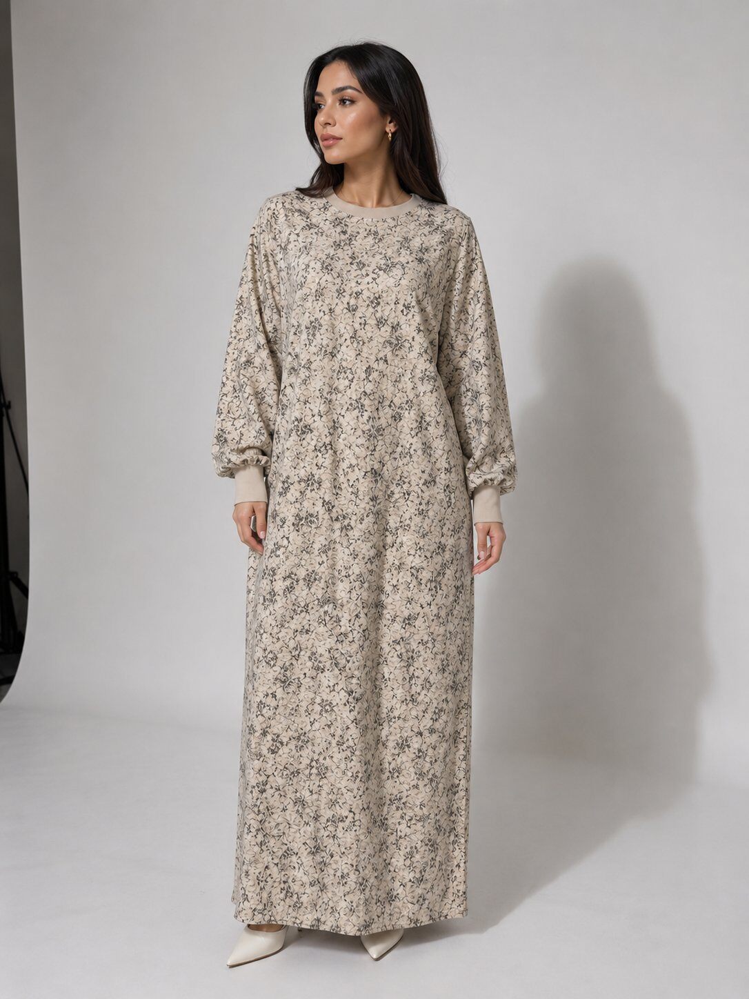 Wholesaler H.STYLE - Minimalist marble-effect maxi dress 🩶