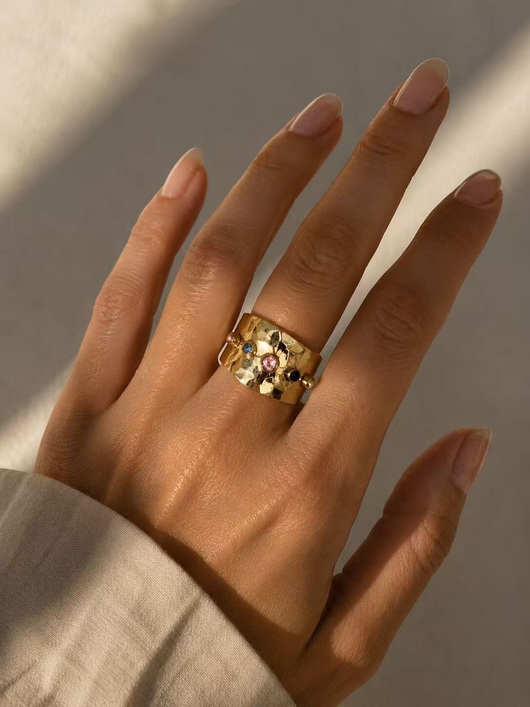 Grossiste H&T Bijoux - Bague ajustable en acier inoxydable