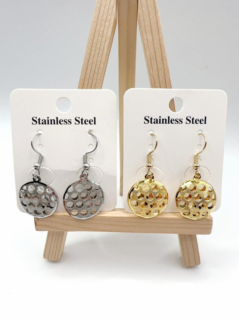 Mayorista H&T Bijoux - Pendientes de acero.