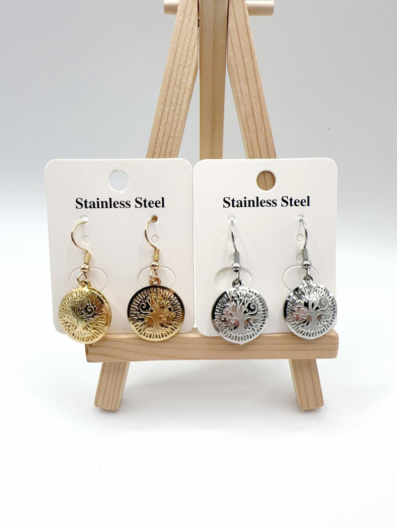 Mayorista H&T Bijoux - Pendientes de acero.