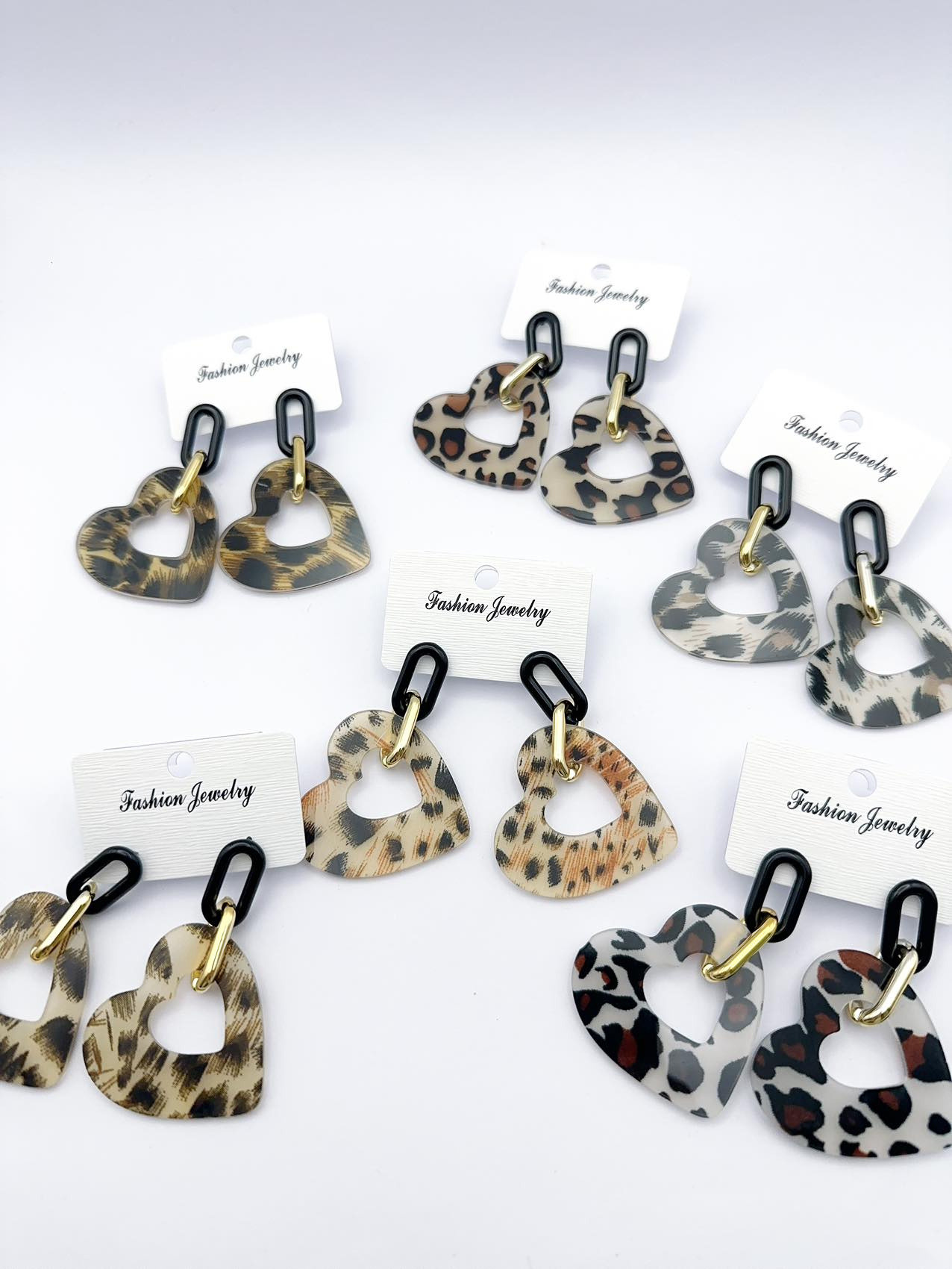 Mayorista H&T Bijoux - Pendientes acrílicos leopardo