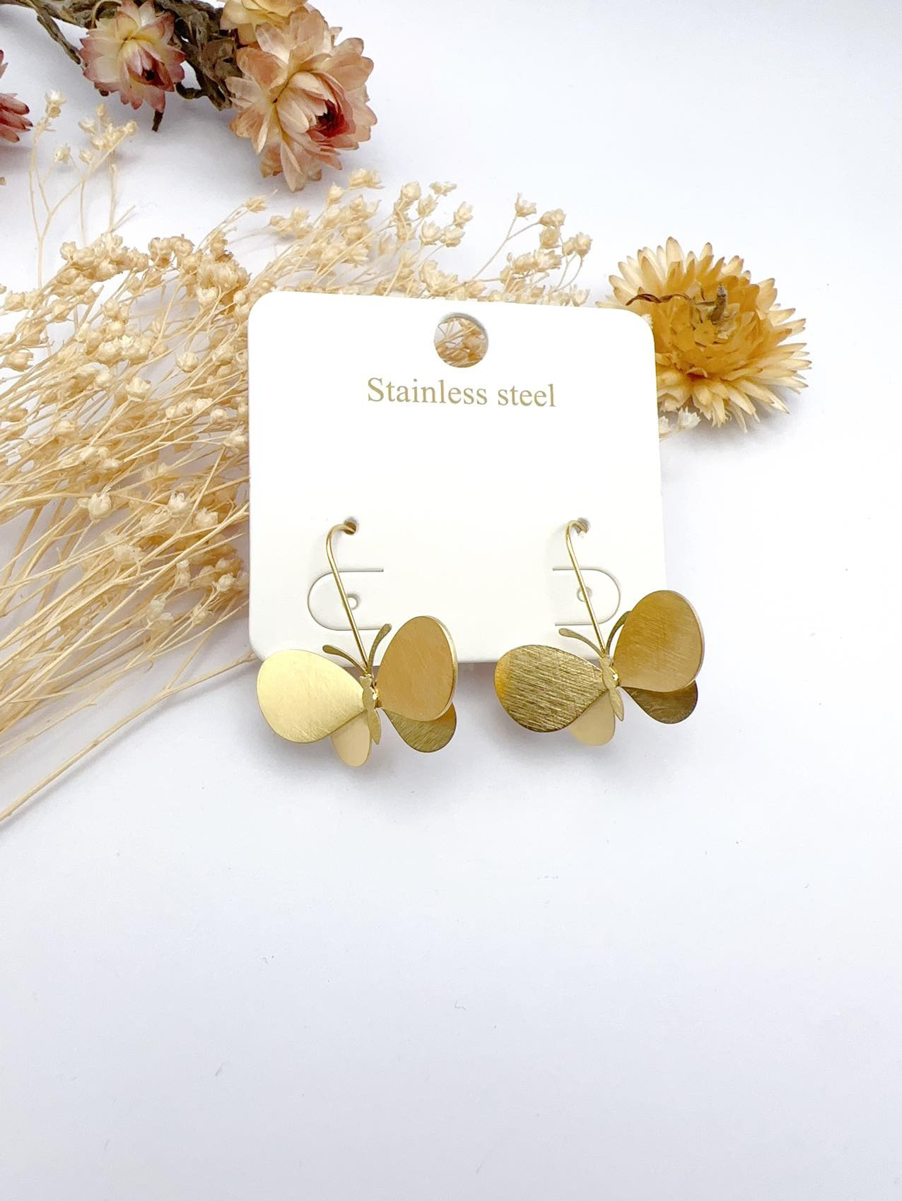Mayorista H&T Bijoux - Pendientes de acero inoxidable.