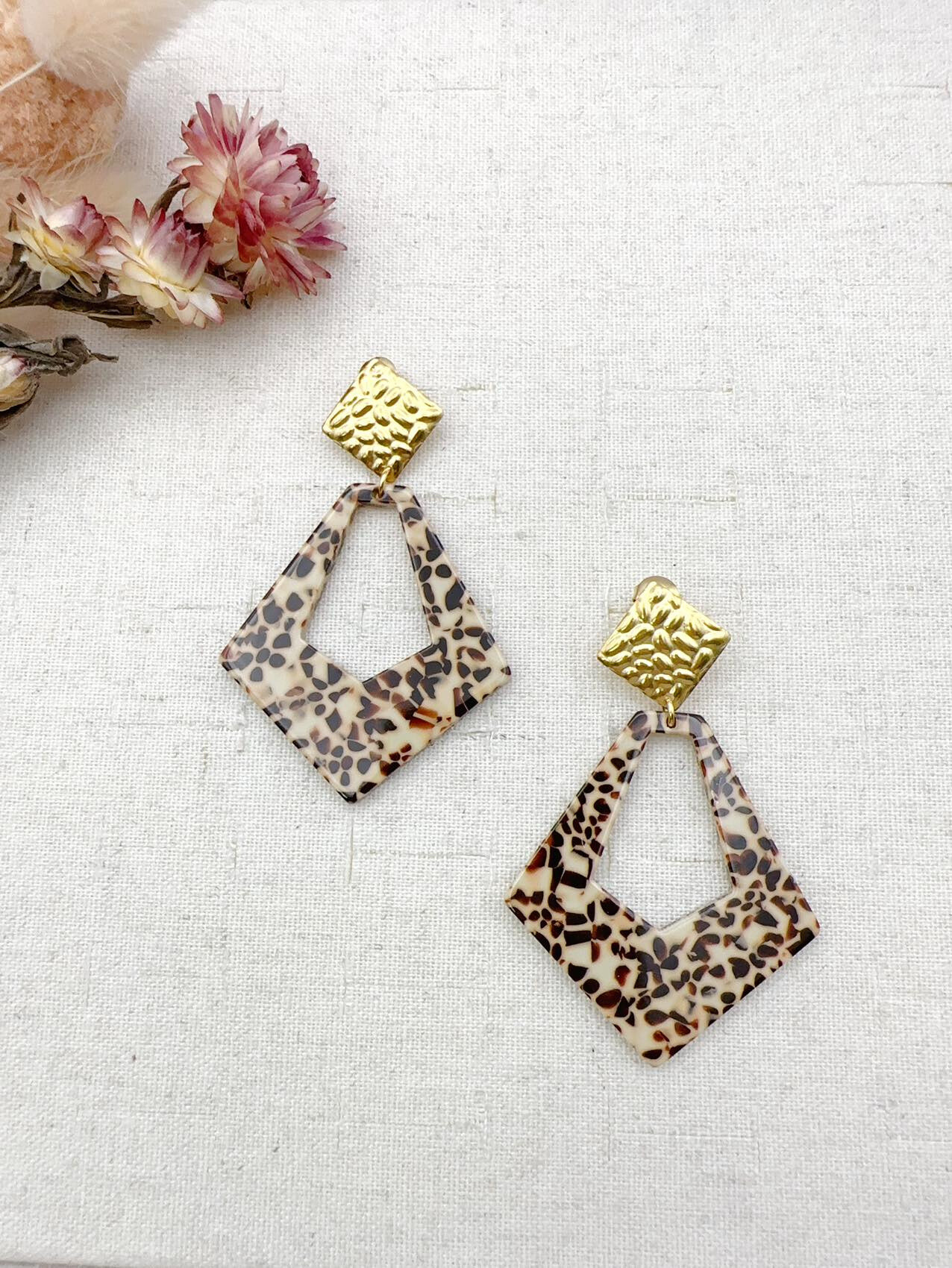 Wholesaler H&T Bijoux - Leopard stainless steel earrings