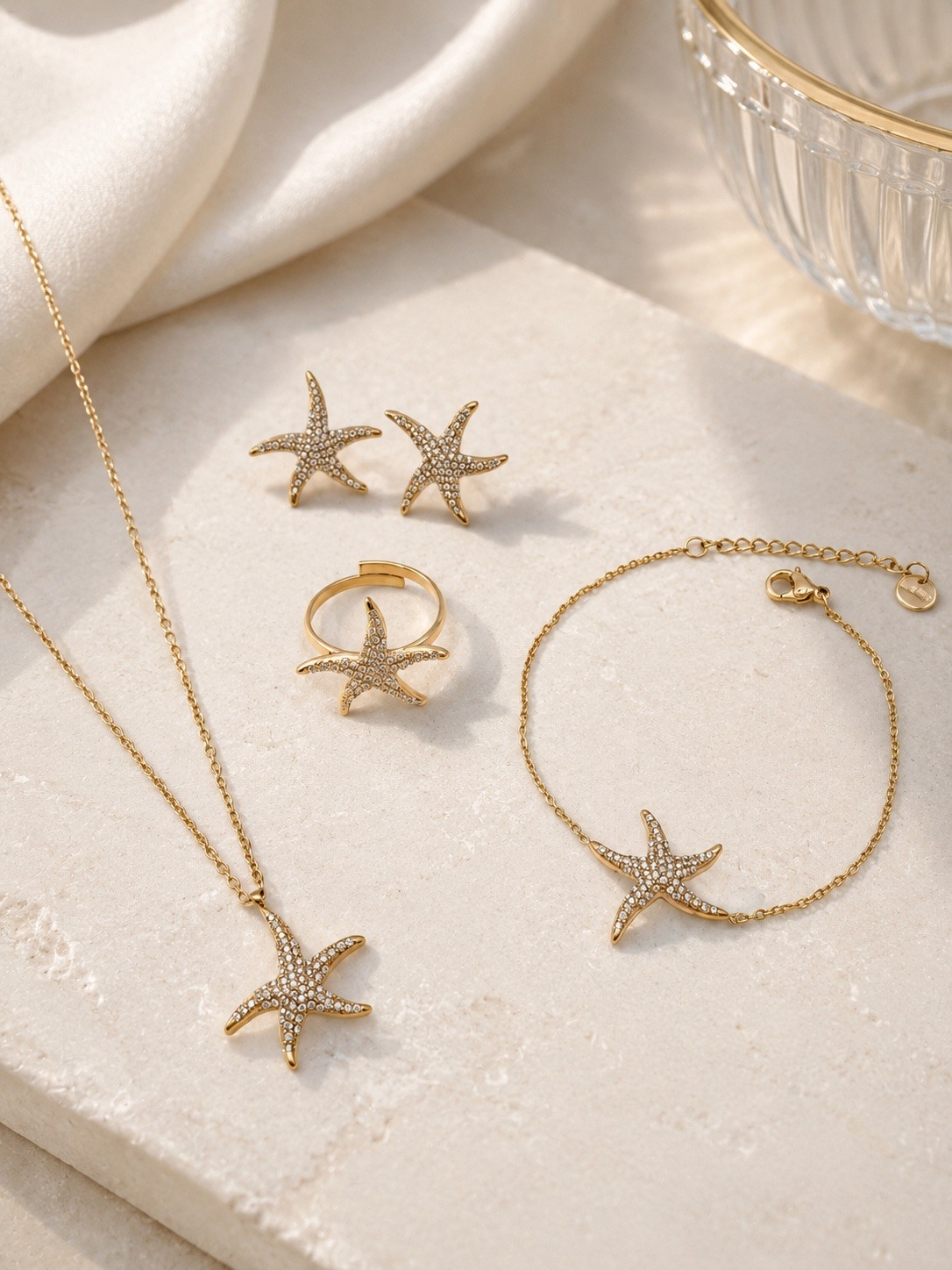 Grossiste H&T Bijoux - Parure étoile de mer