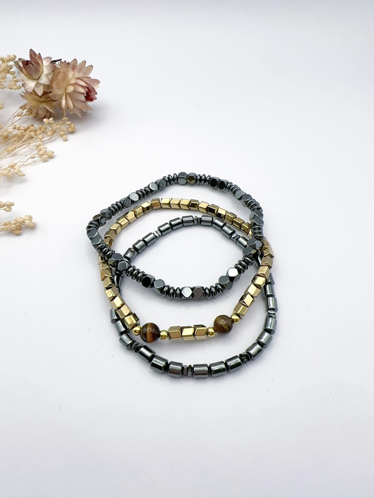 Mayorista H&T Bijoux - Pulsera de hematita.