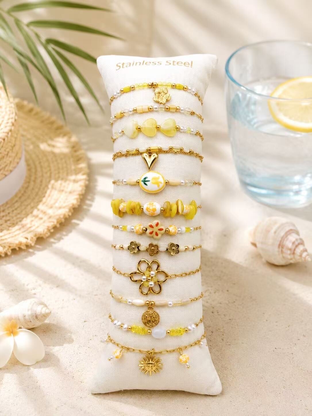 Großhändler H&T Bijoux - Buntes Kordelarmband aus Edelstahl
