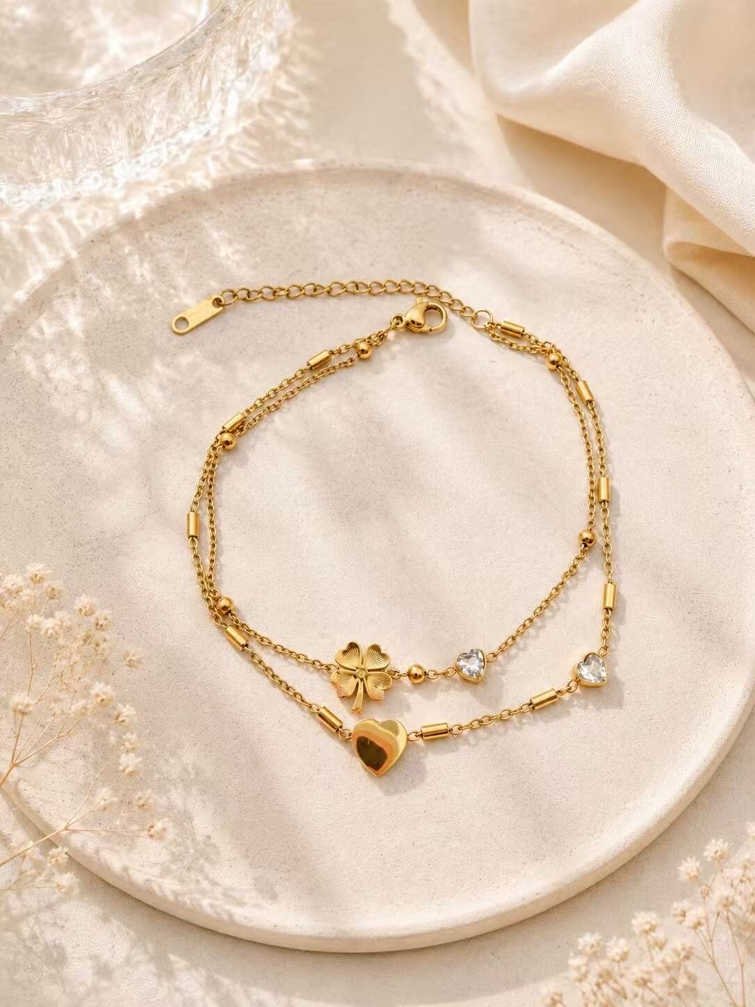 Grossiste H&T Bijoux - Chaîne de cheville en acier inoxydable