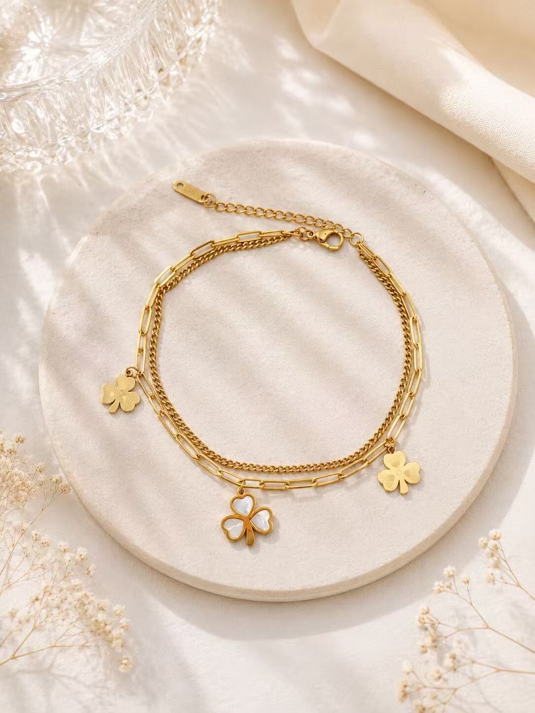 Grossiste H&T Bijoux - Chaîne de cheville en acier inoxydable