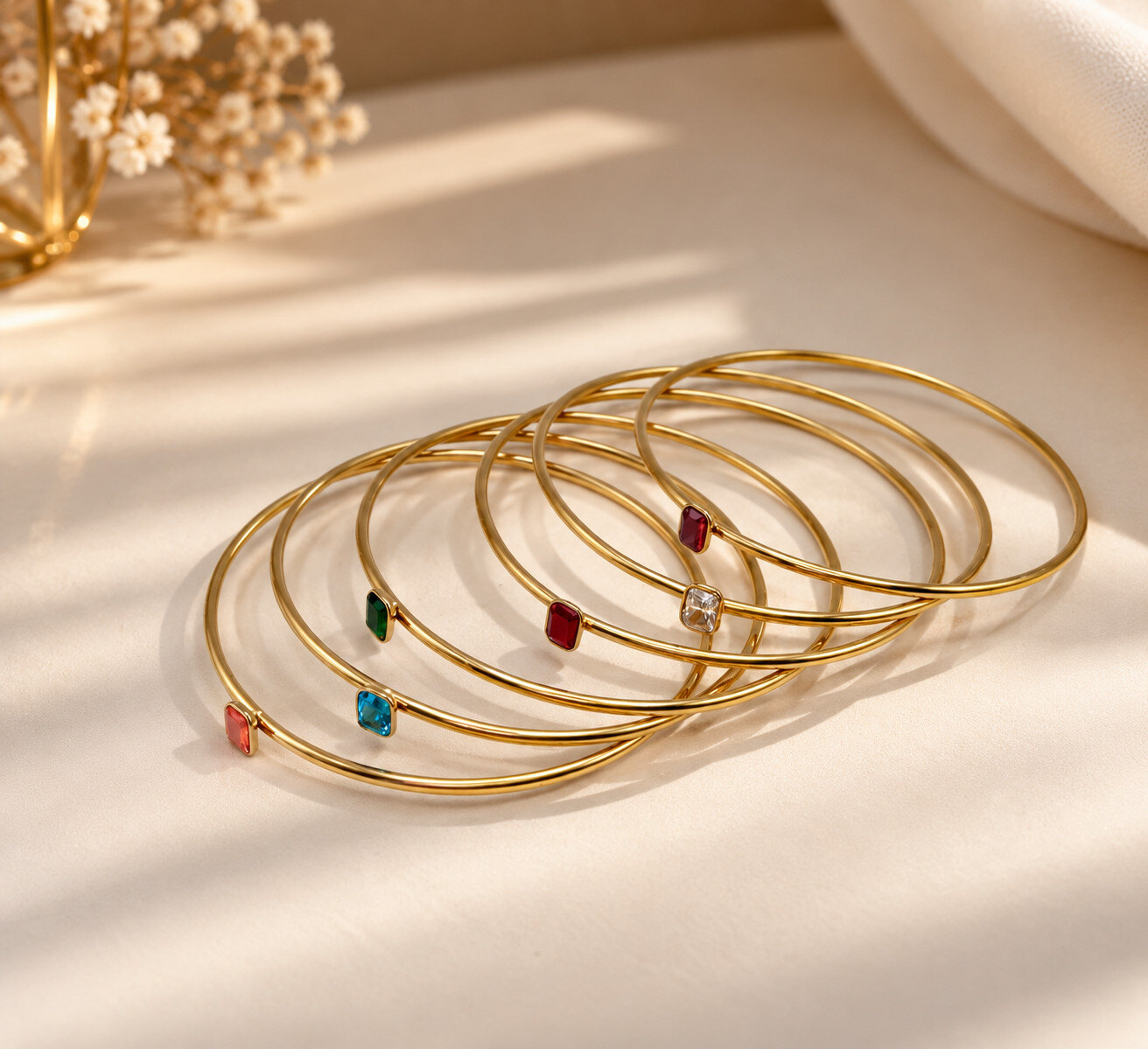 Grossiste H&T Bijoux - Bracelet jonc fin en acier inoxydable