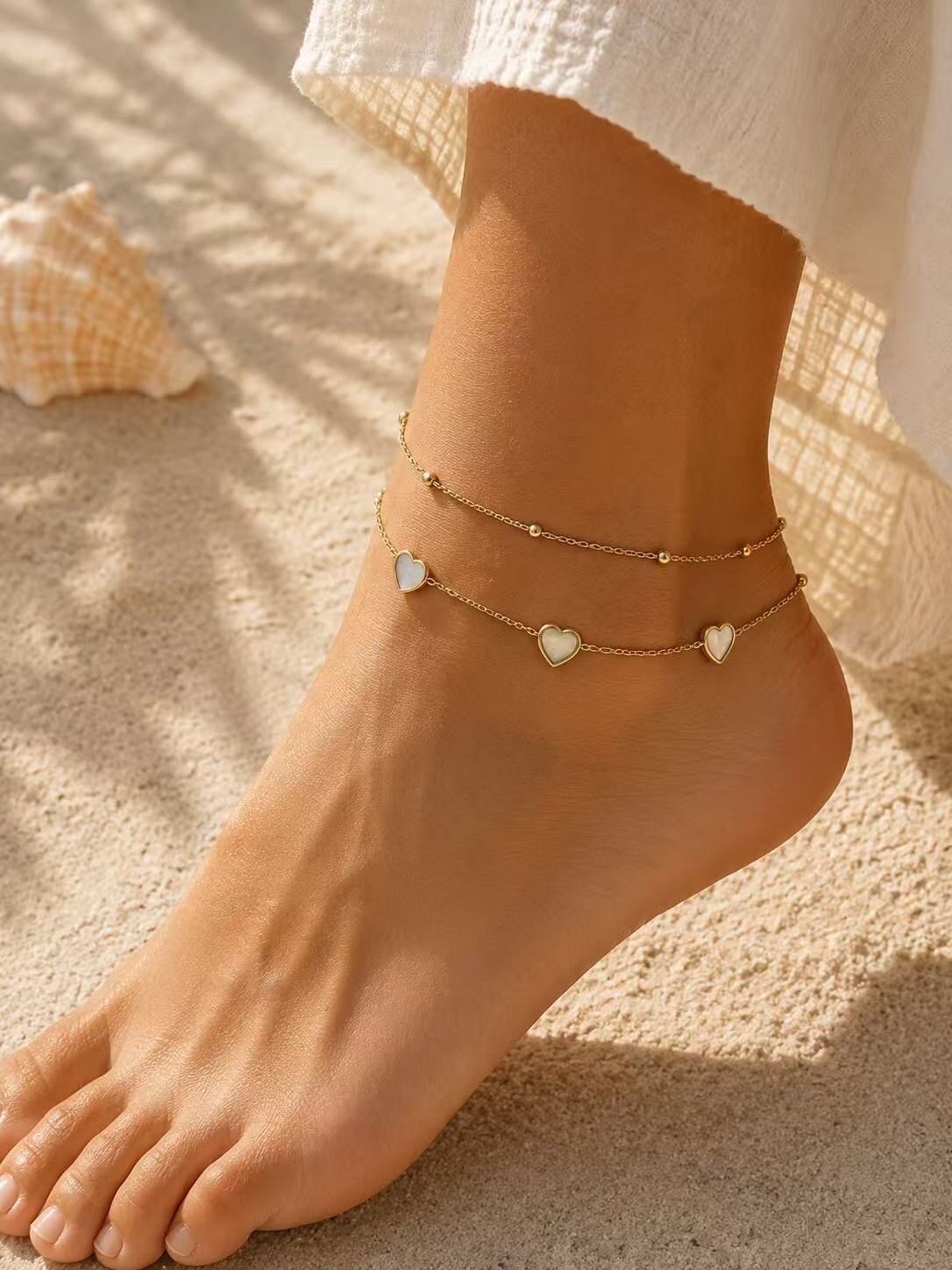 Grossiste H&T Bijoux - Chaîne de cheville en acier inoxydable
