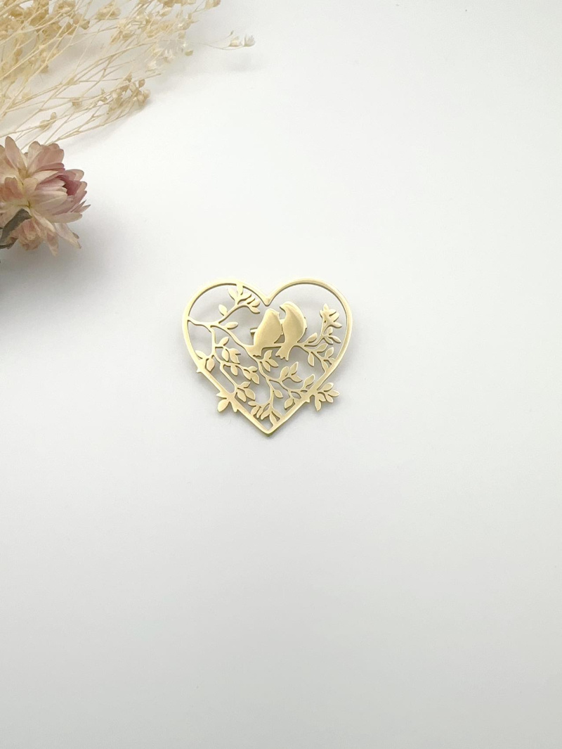 Grossiste H&T Bijoux - Broche en acier inoxydable.