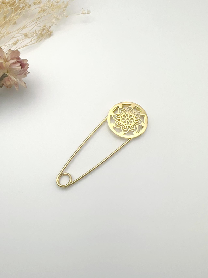 Grossiste H&T Bijoux - Broche en acier inoxydable.
