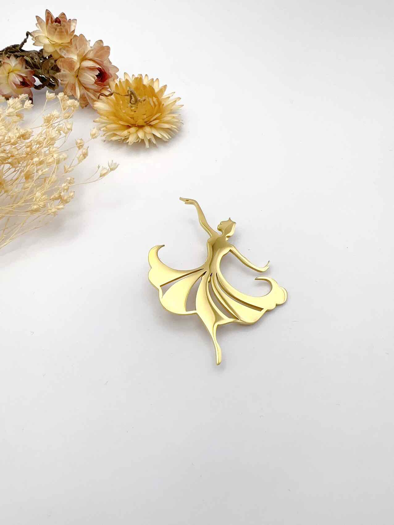 Grossiste H&T Bijoux - Broche en acier inoxydable
