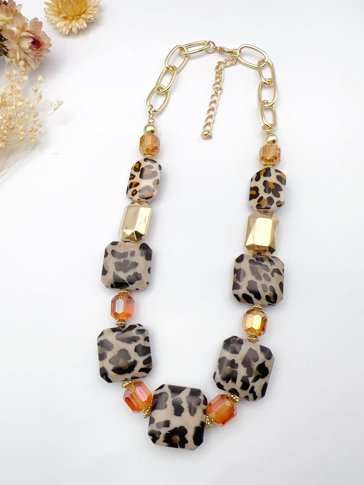 Wholesaler H&T Bijoux - Fancy leopard necklace.