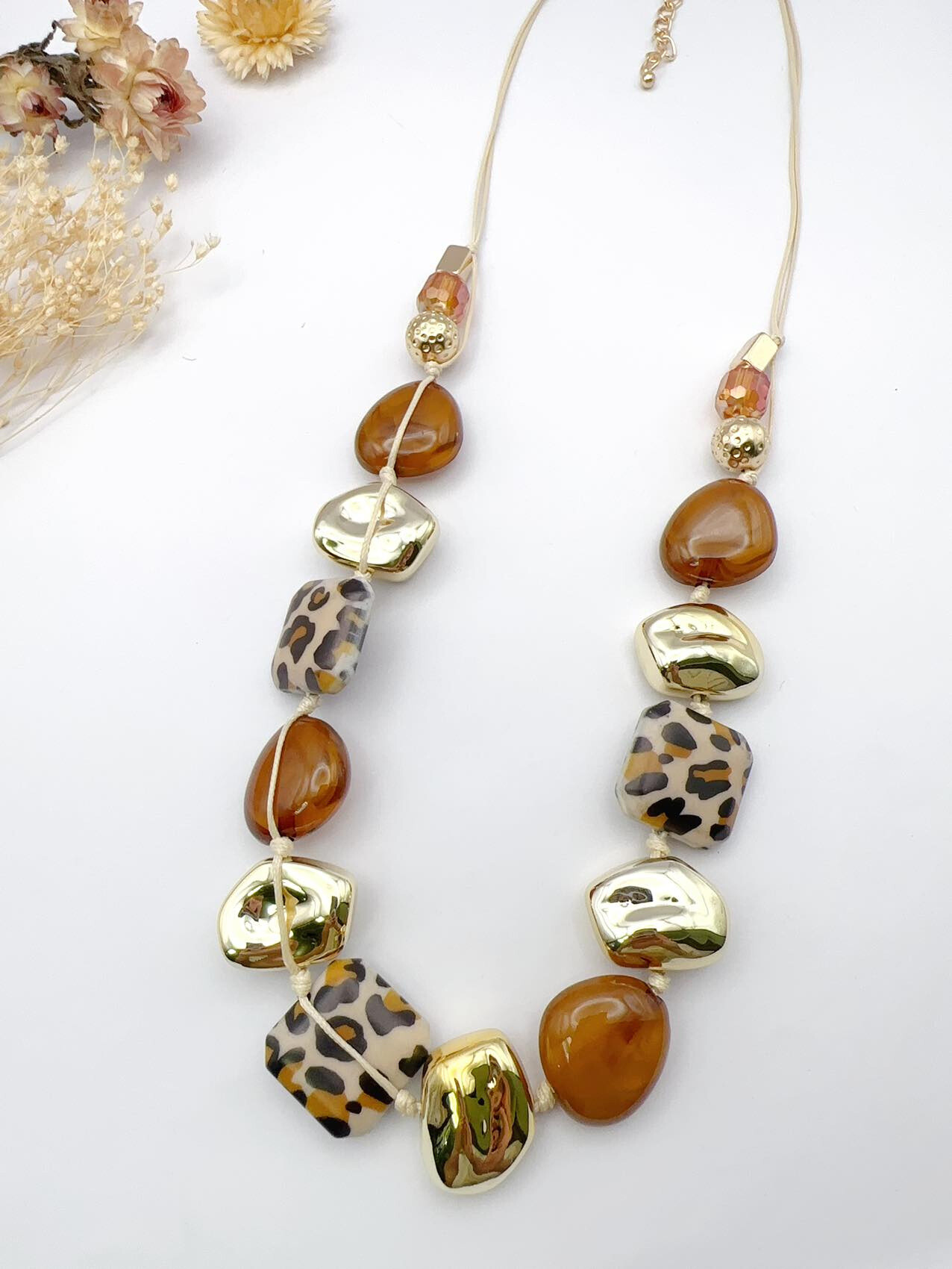 Wholesaler H&T Bijoux - Fancy leopard necklace.