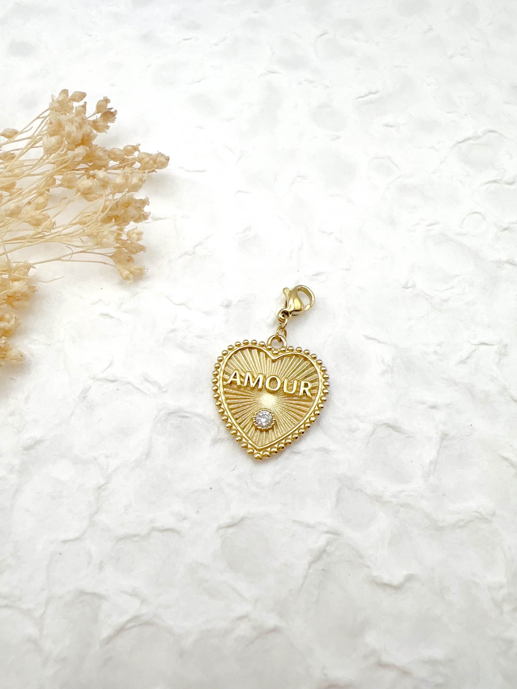 Mayorista H&T Bijoux - Encanto de acero inoxidable.