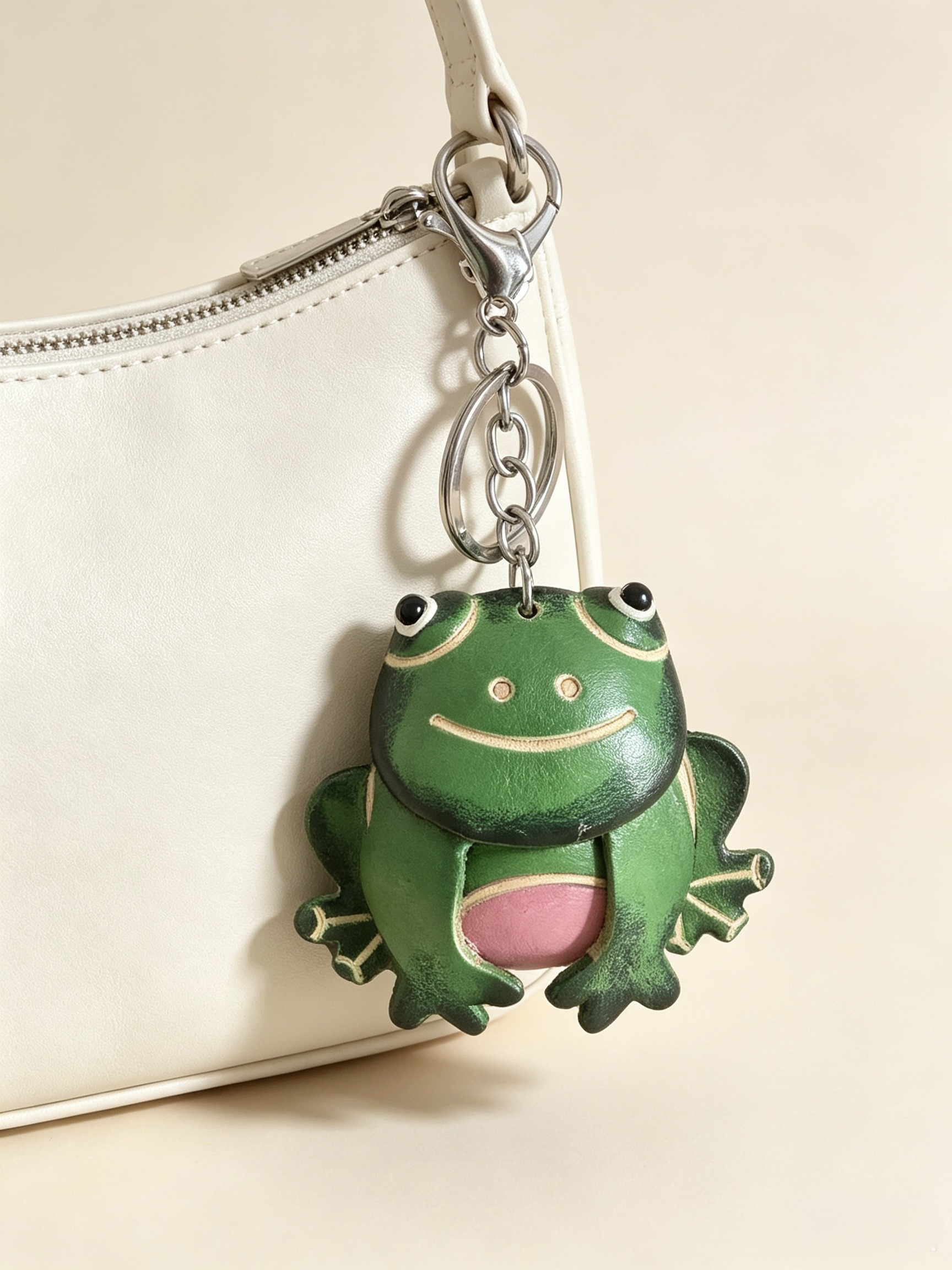 Grossista HANA BIJOUX - Portachiavi in pelle - ranocchio