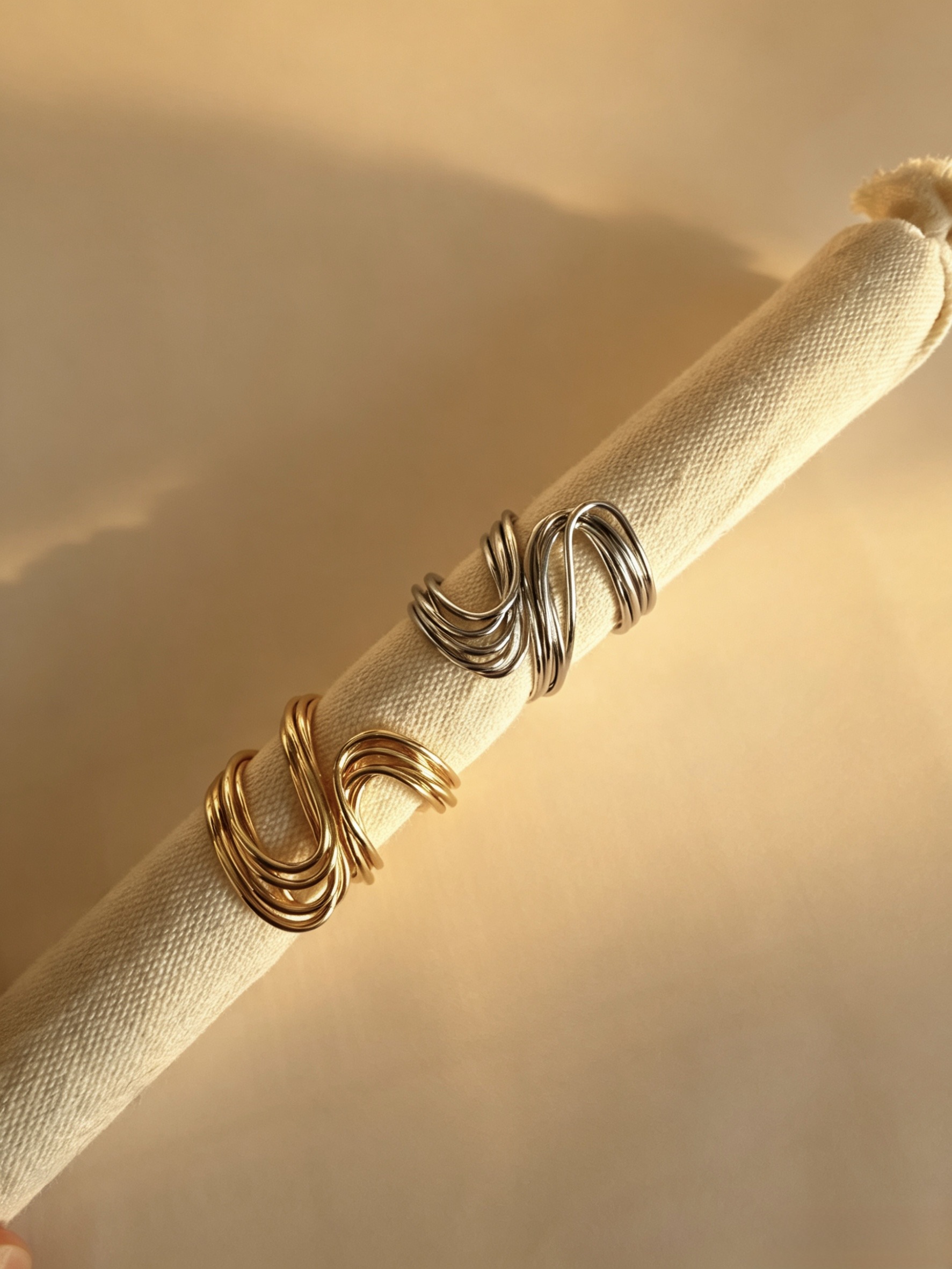 Wholesaler HANA BIJOUX - Adjustable multi-strand band ring in steel