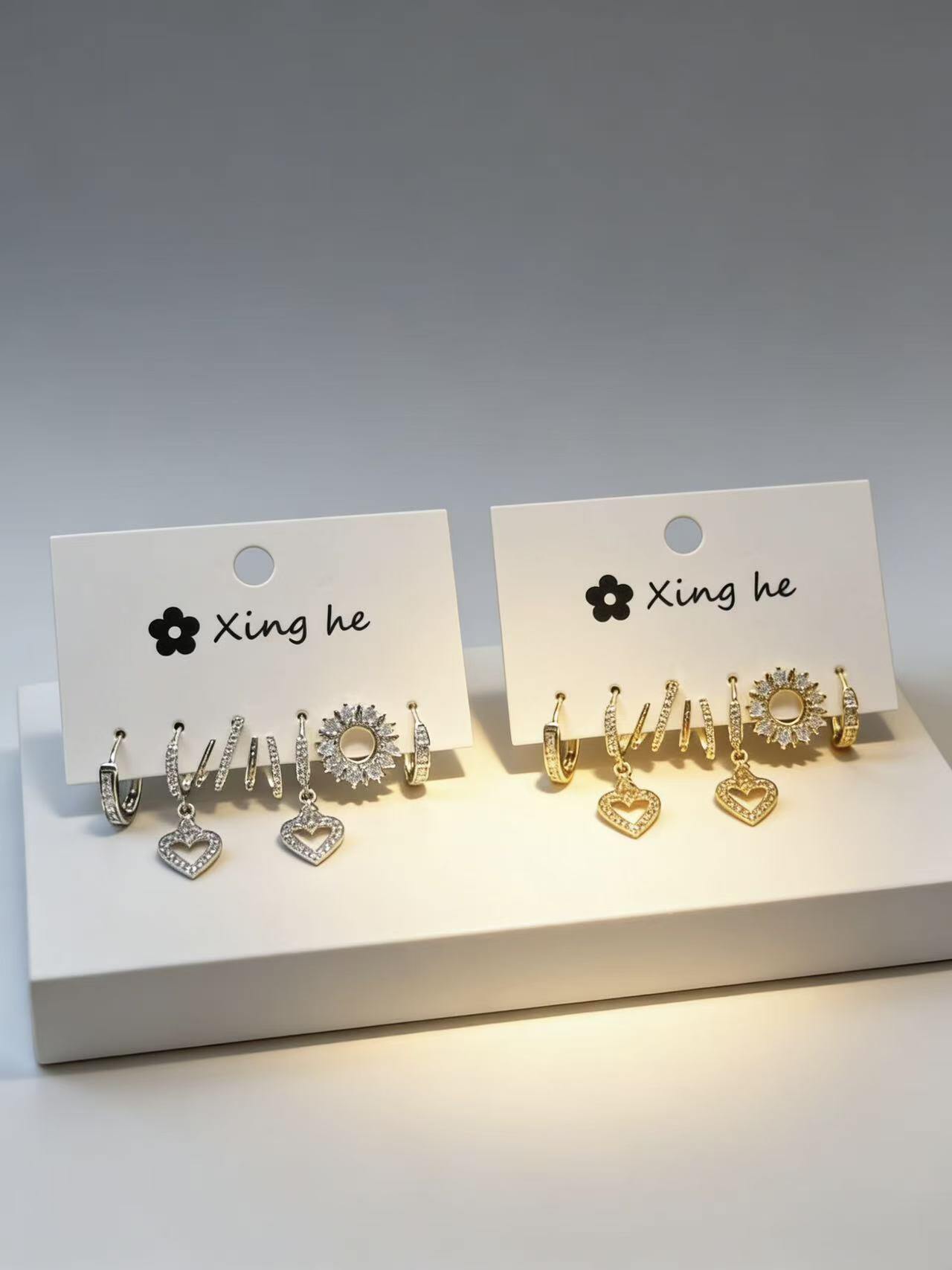 Mayorista HANA BIJOUX - Juego de pendientes de cobre y circonio