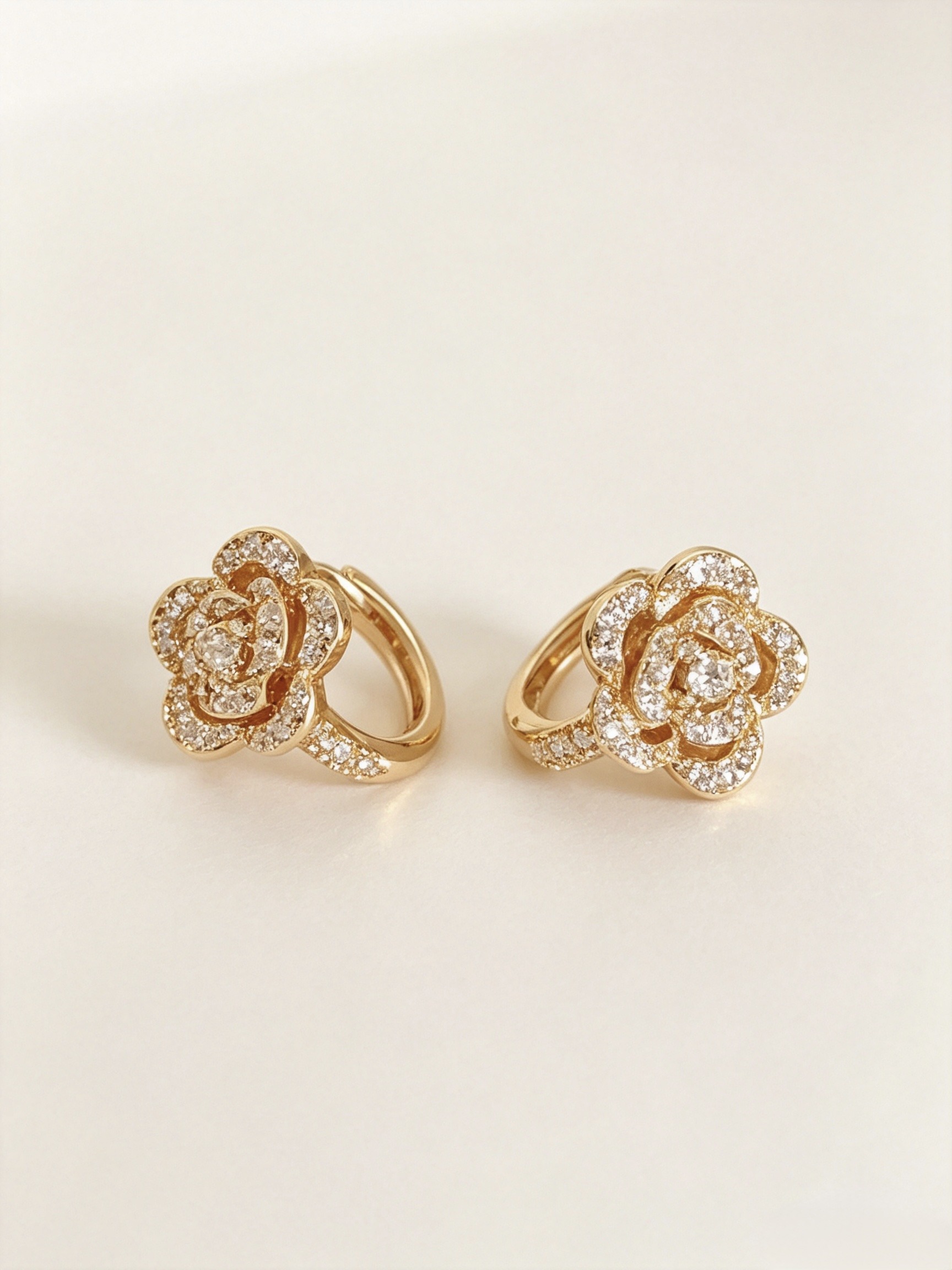 Wholesaler HANA BIJOUX - Glamorous Flower Earrings with Zirconia