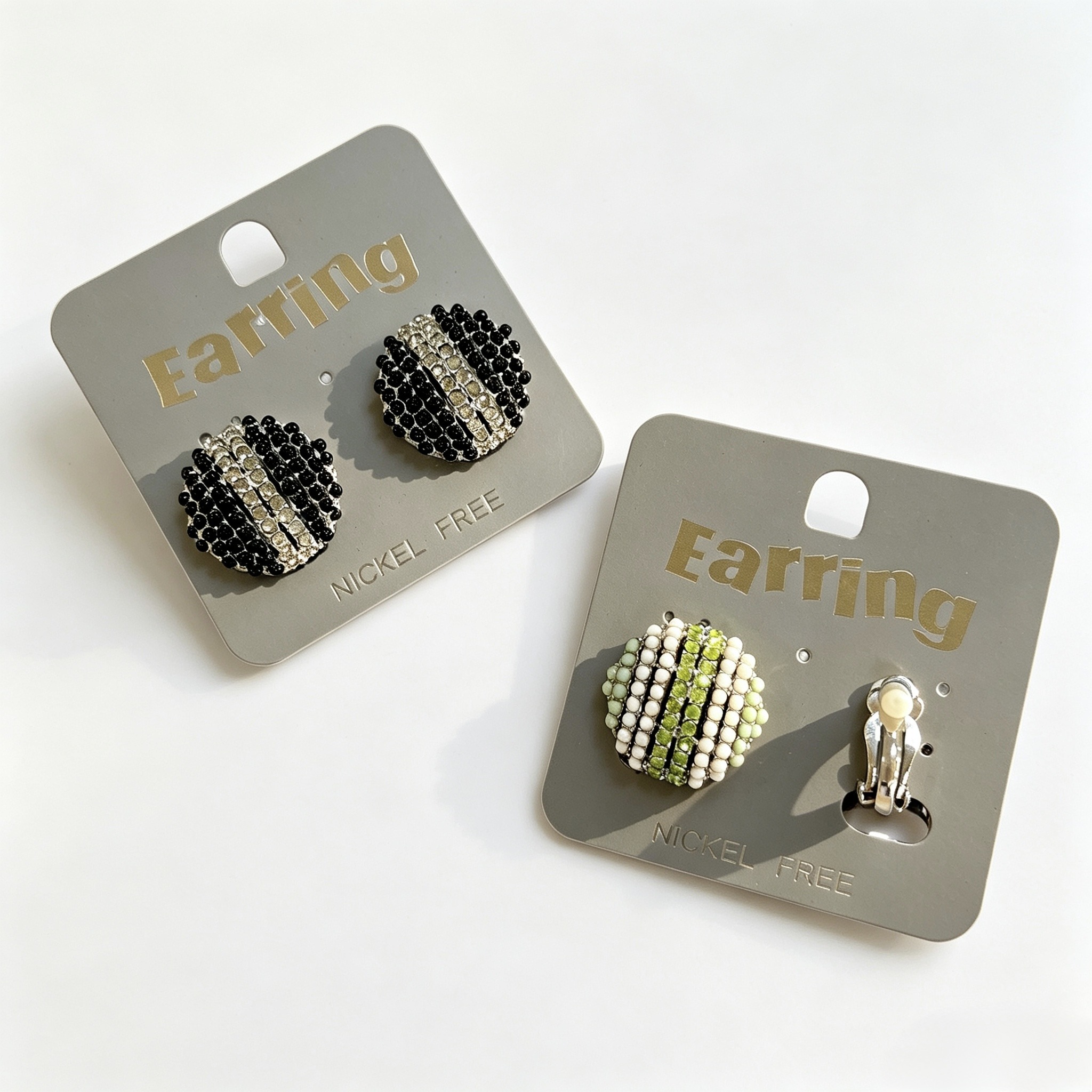 Wholesaler HANA BIJOUX - Clip-on earrings with pearls and rhinestones