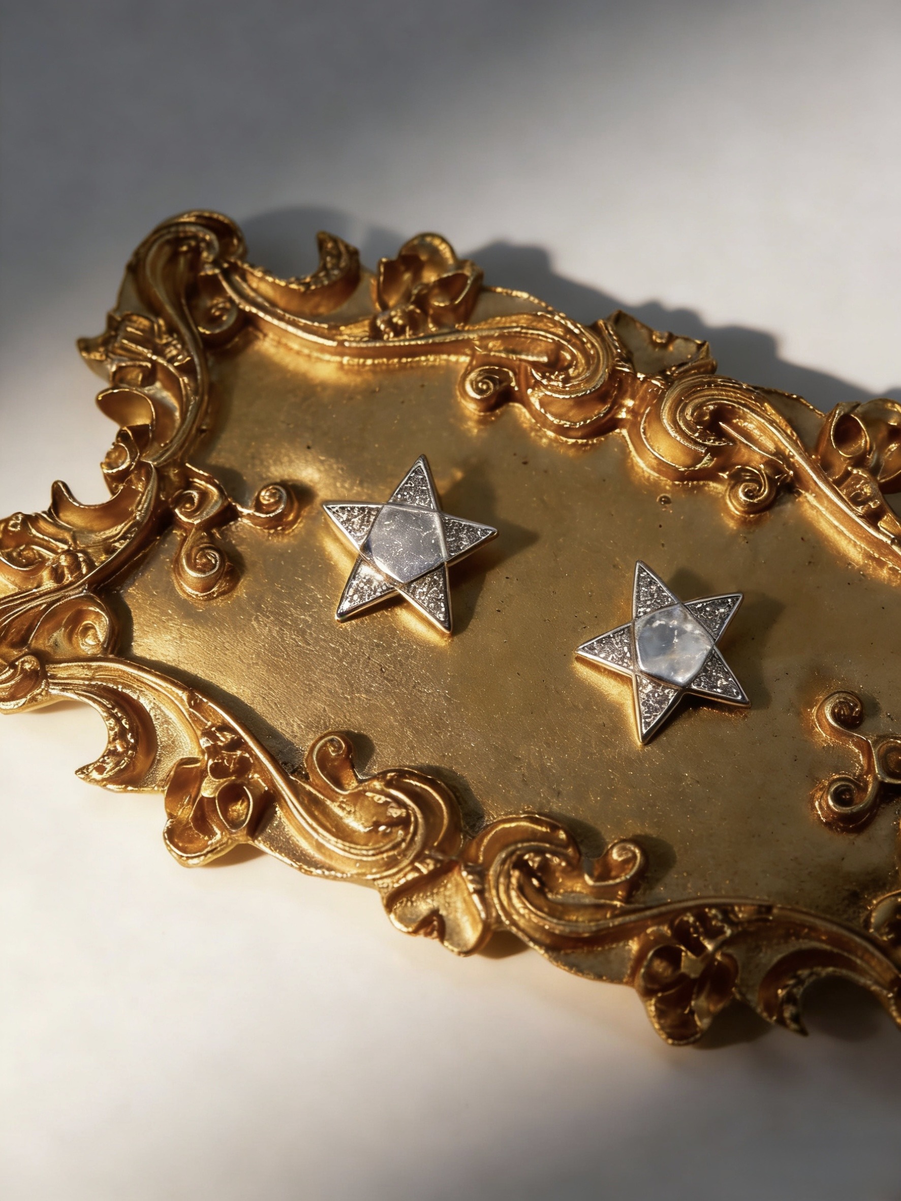 Wholesaler HANA BIJOUX - Star earrings in brass and zircon