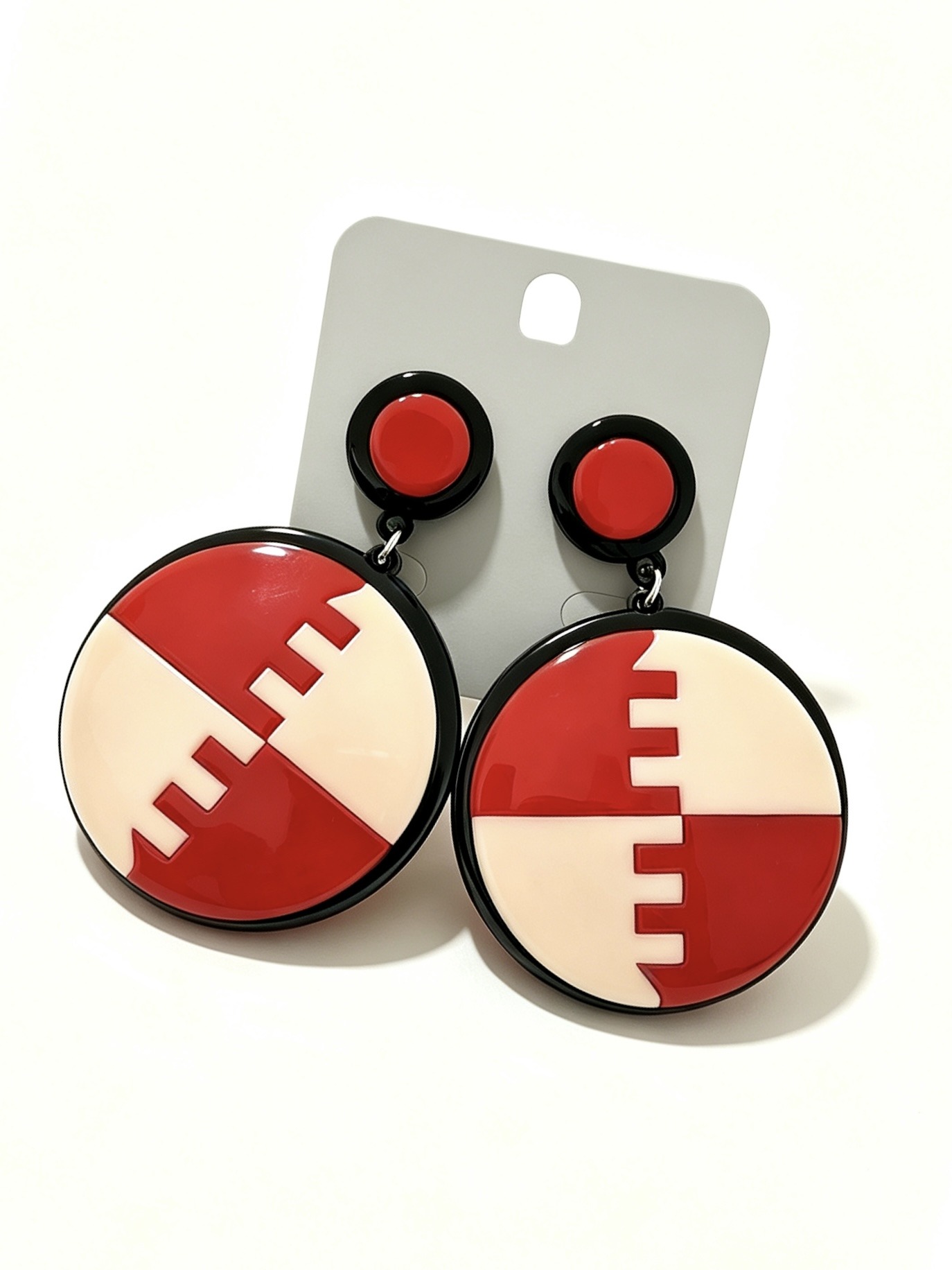 Wholesaler HANA BIJOUX - Geometric drop earrings in Mod style
