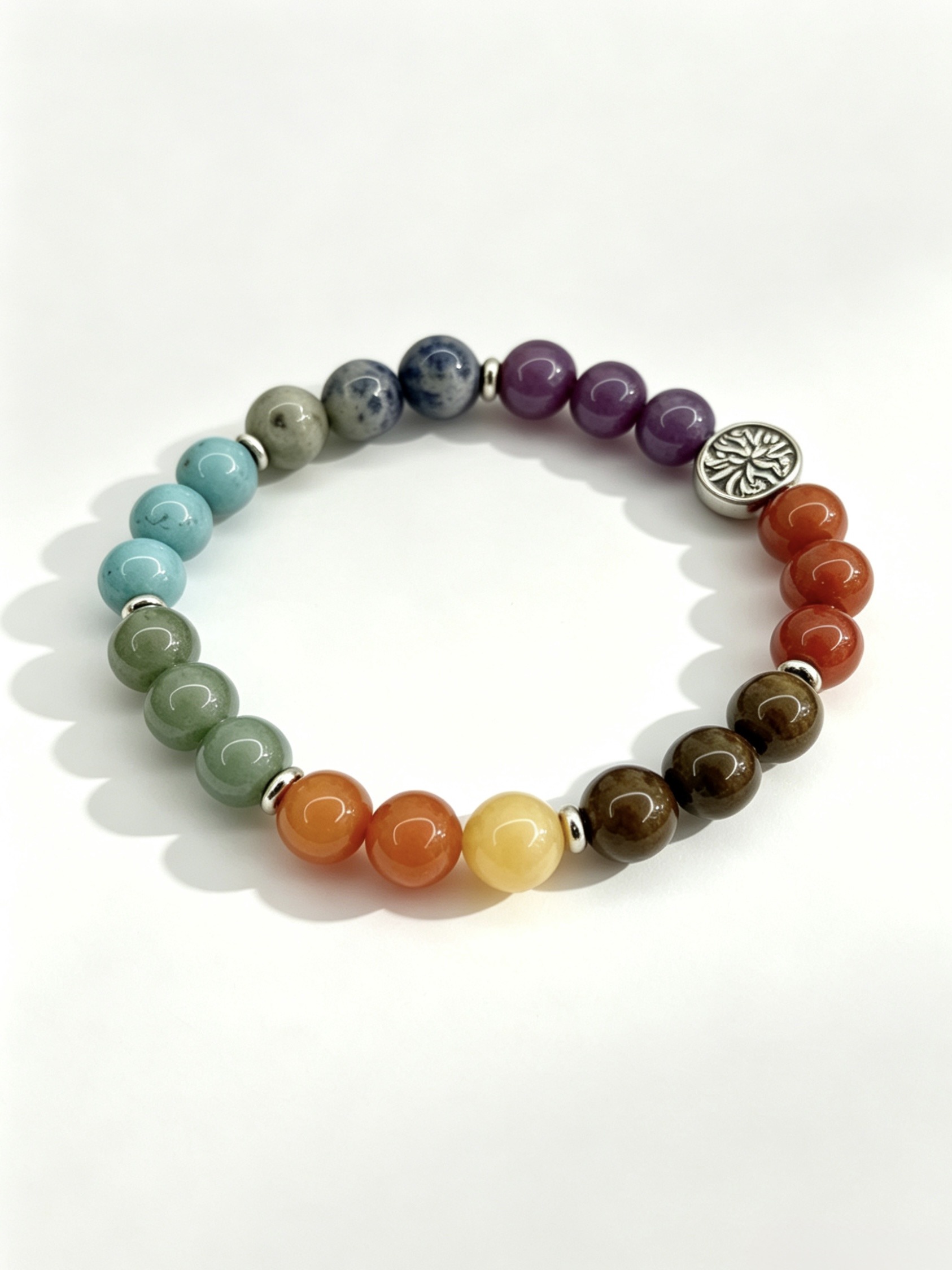 Wholesaler HANA BIJOUX - WOMEN'S NATURAL STONE BRACELET: CHAKRA WITH TREE OF LIFE