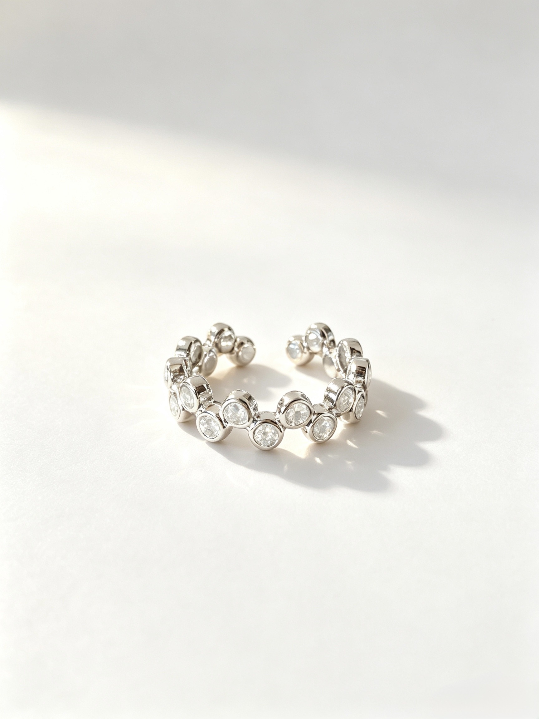 Wholesaler HANA BIJOUX - Bubbles ring with staggered double row.