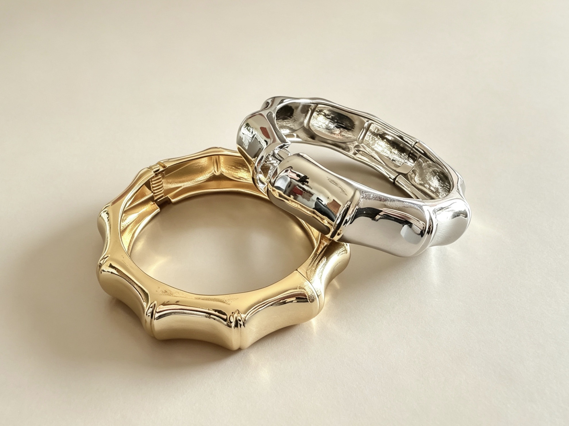 Wholesaler HANA BIJOUX - Bamboo pattern bangle bracelets