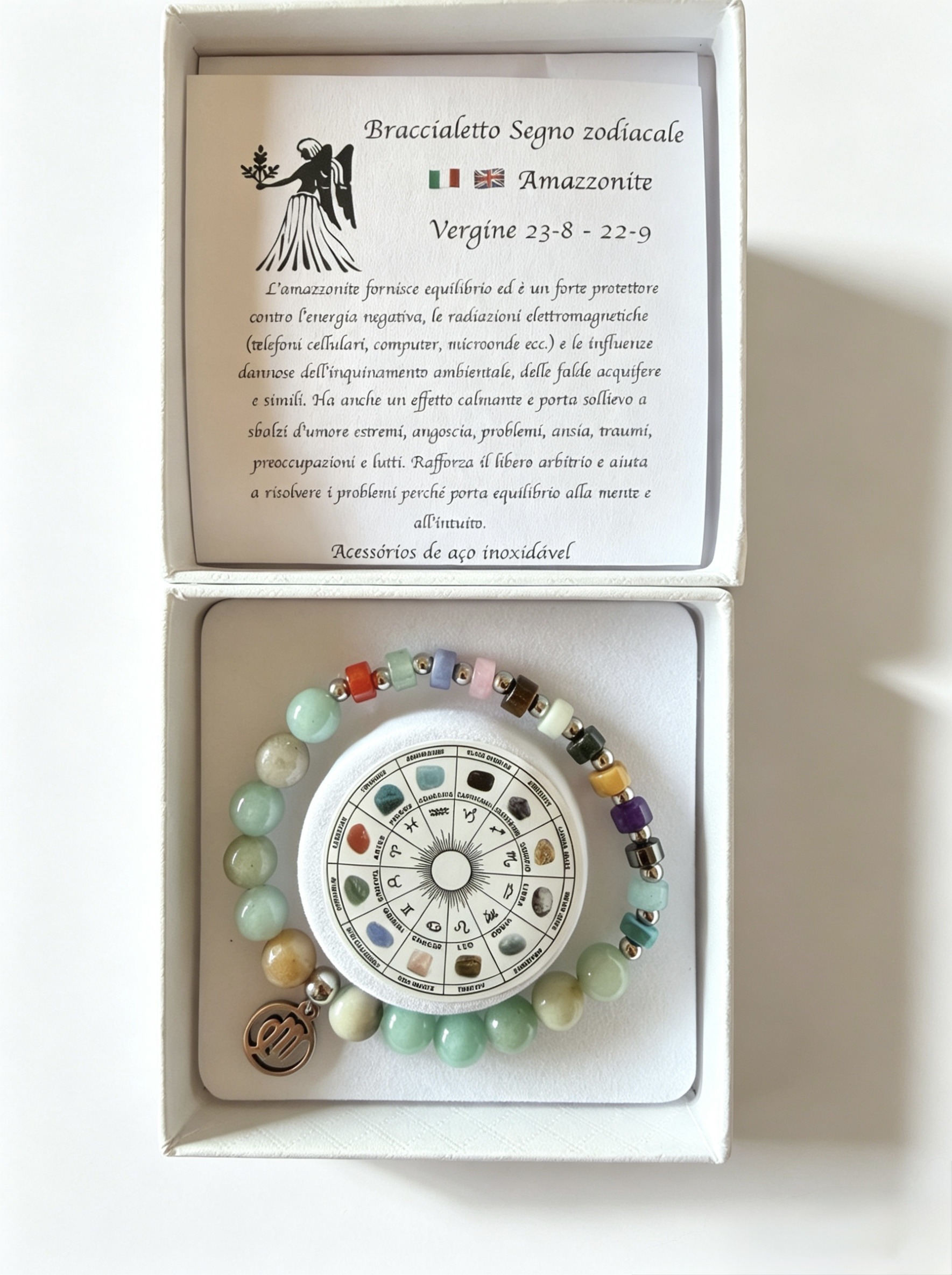 Mayorista HANA BIJOUX - Pulsera Virgo de Amazonita