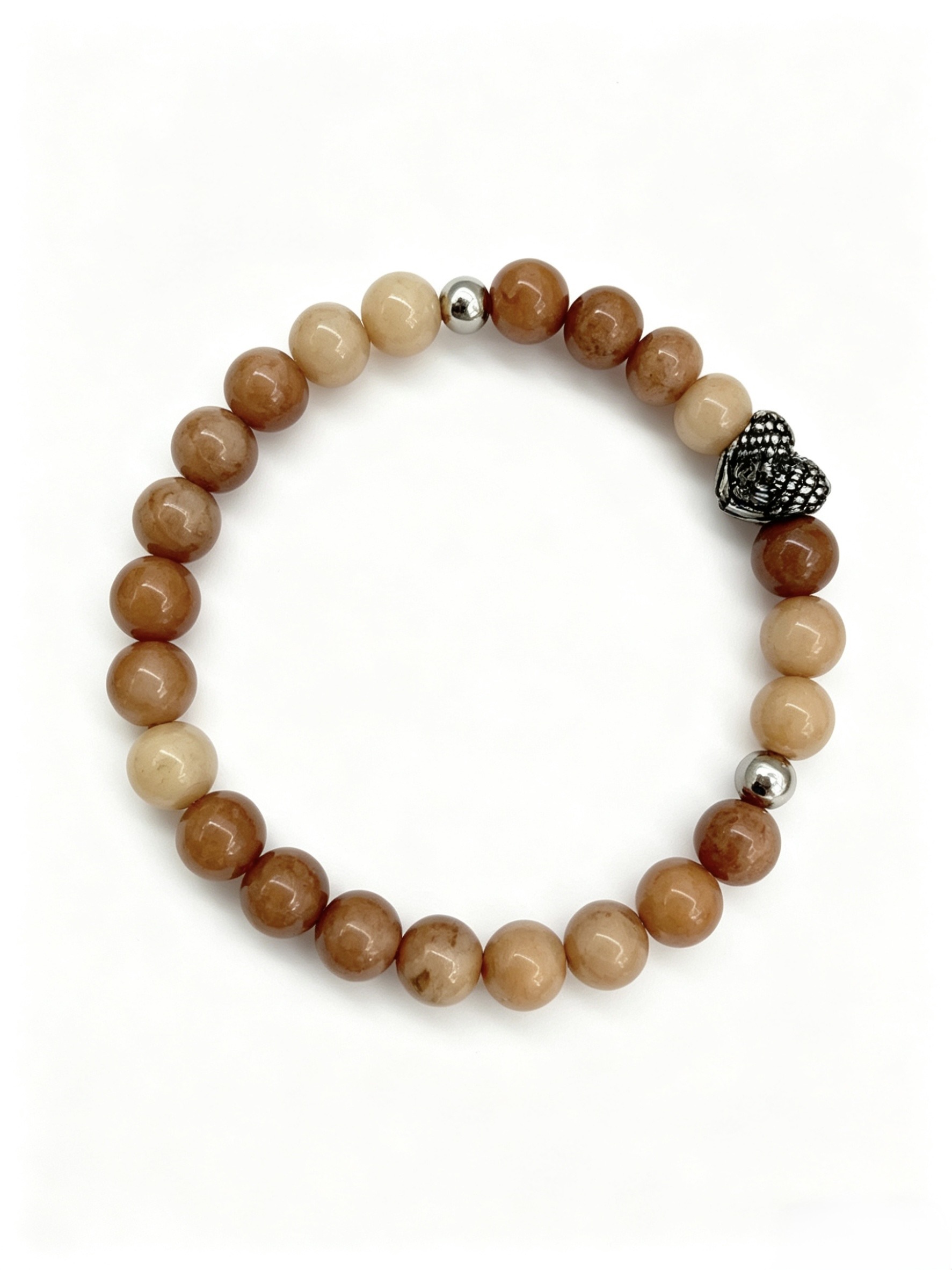 Wholesaler HANA BIJOUX - WOMEN'S BRACELET IN NATURAL STONE: PINK JADE