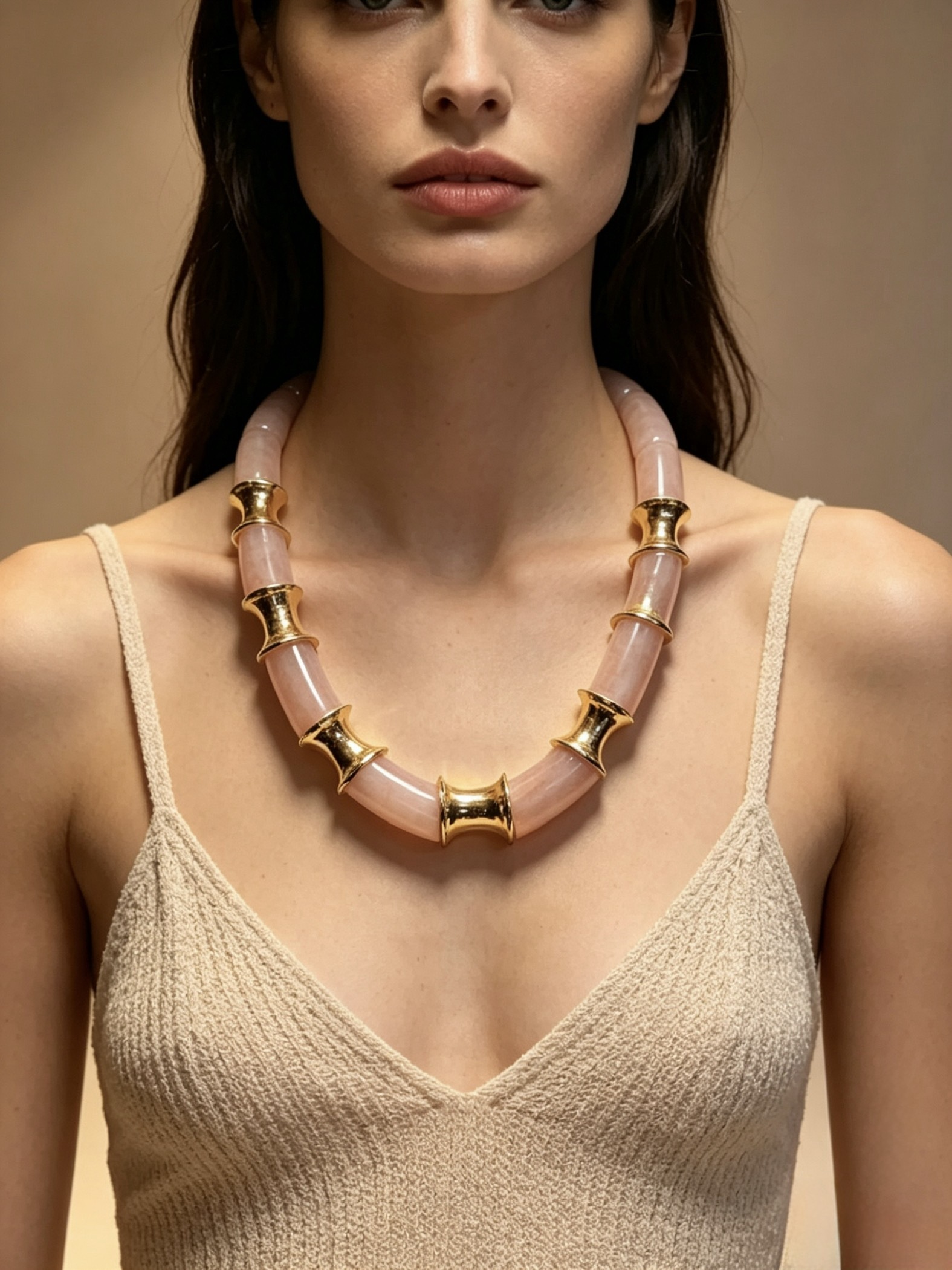 Mayorista HANA BIJOUX - Collar statement efecto veteado