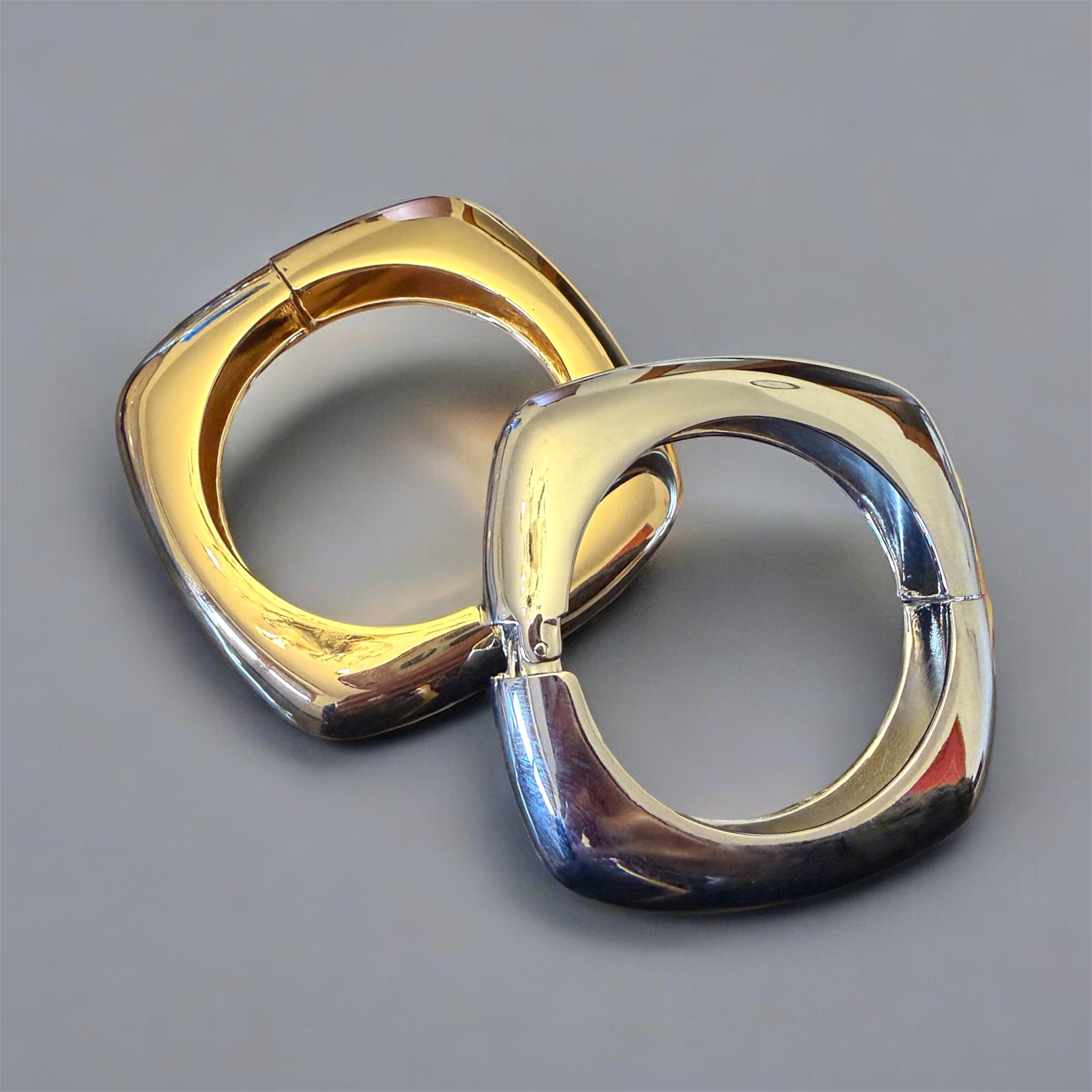 Wholesaler HANA BIJOUX - SHINY GOLD/SILVER BANGLE