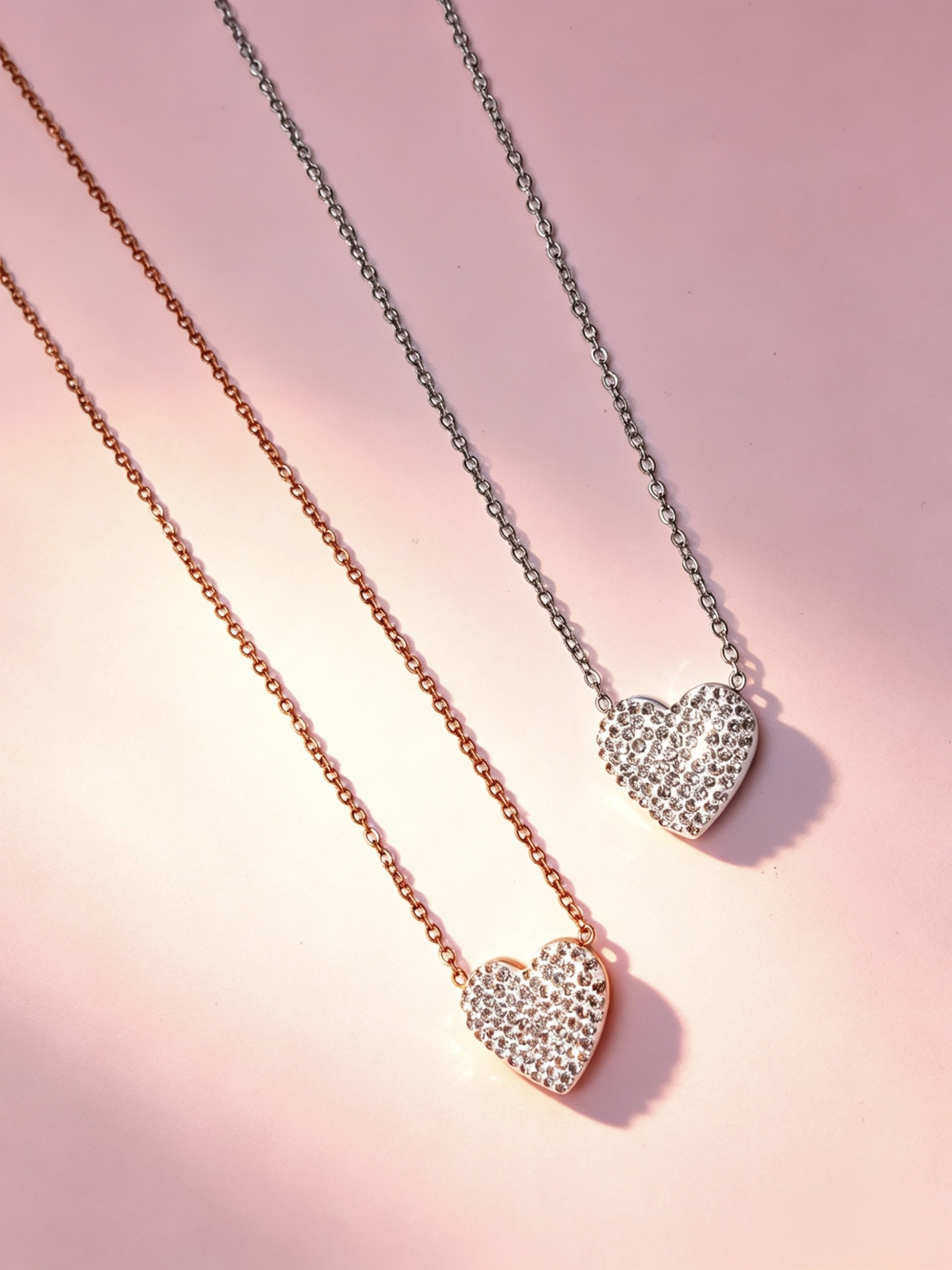 Mayorista HANA BIJOUX - Collar con colgante en forma de corazón blanco