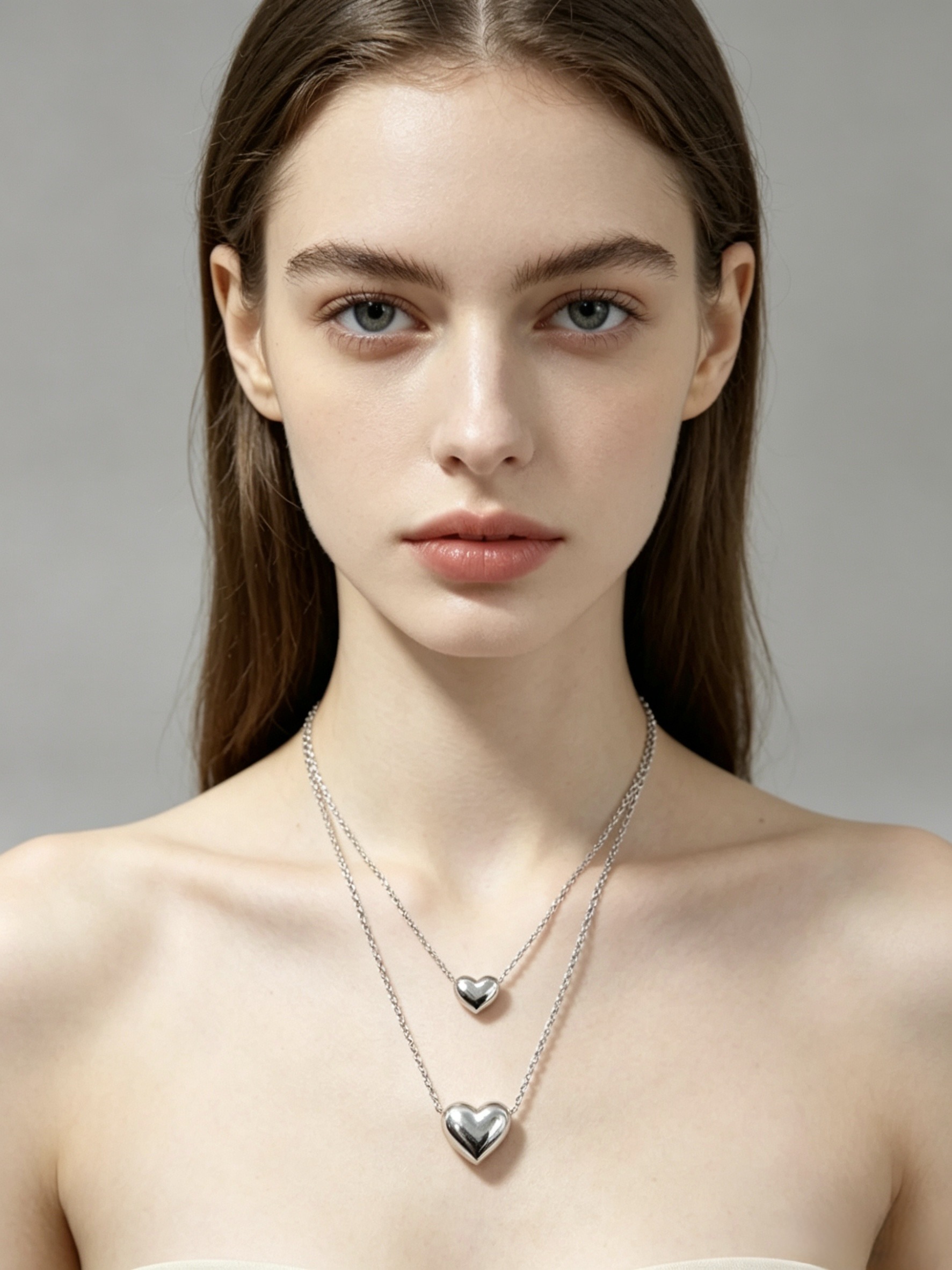 Mayorista HANA BIJOUX - Collares de doble hebra con corazones