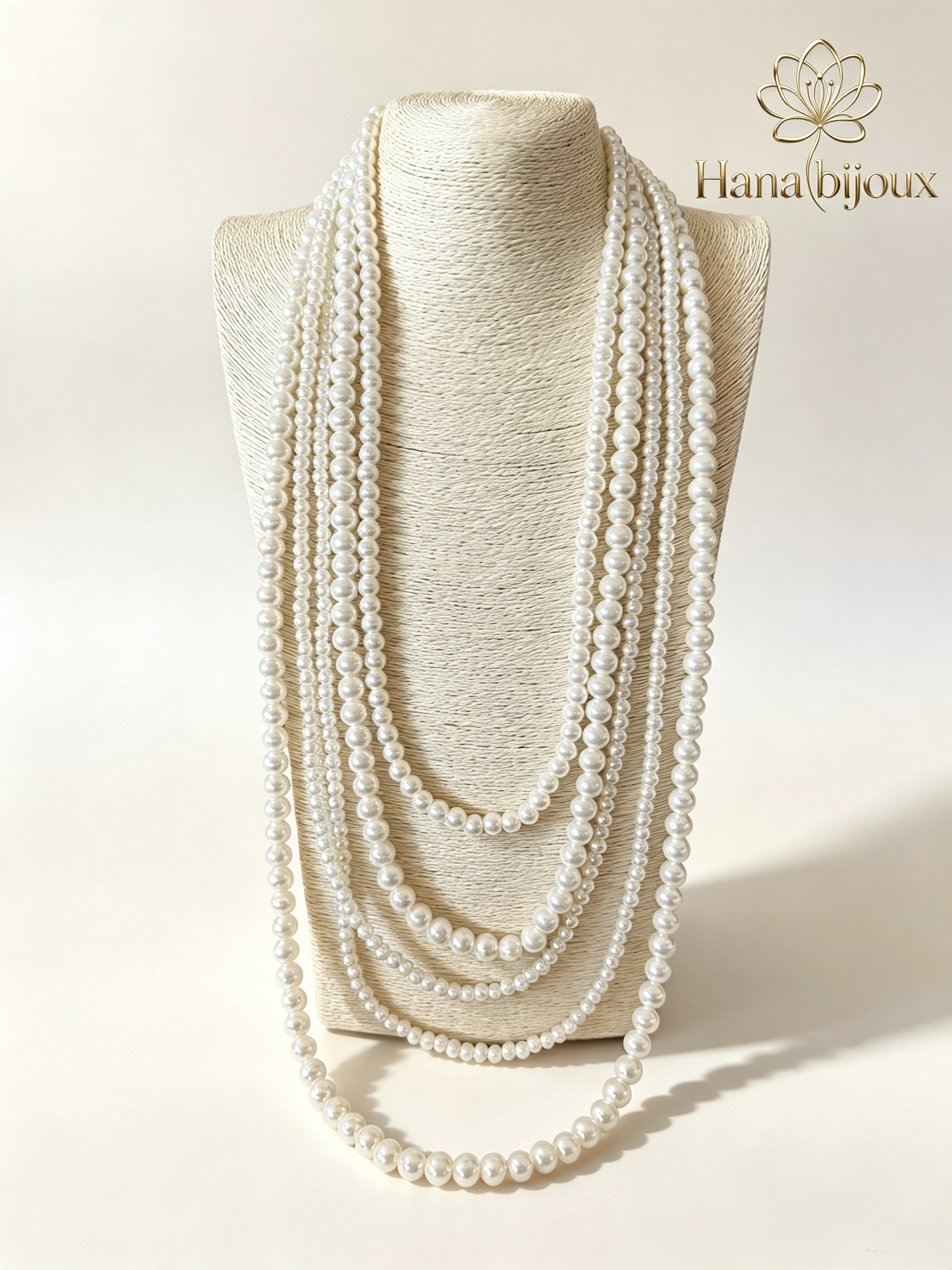 Grossiste HANA BIJOUX - Collier multi-rangs de perles