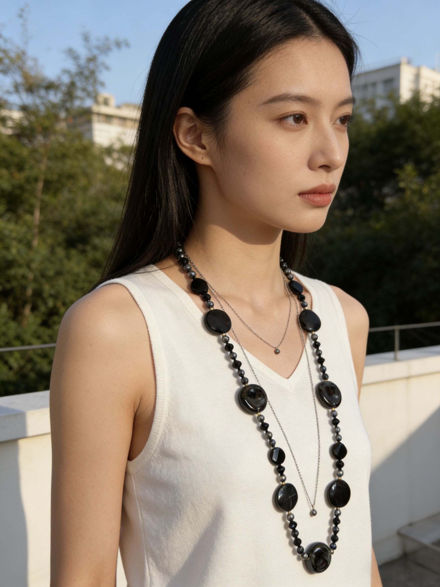Wholesaler HANA BIJOUX - LONG STONE NECKLACE