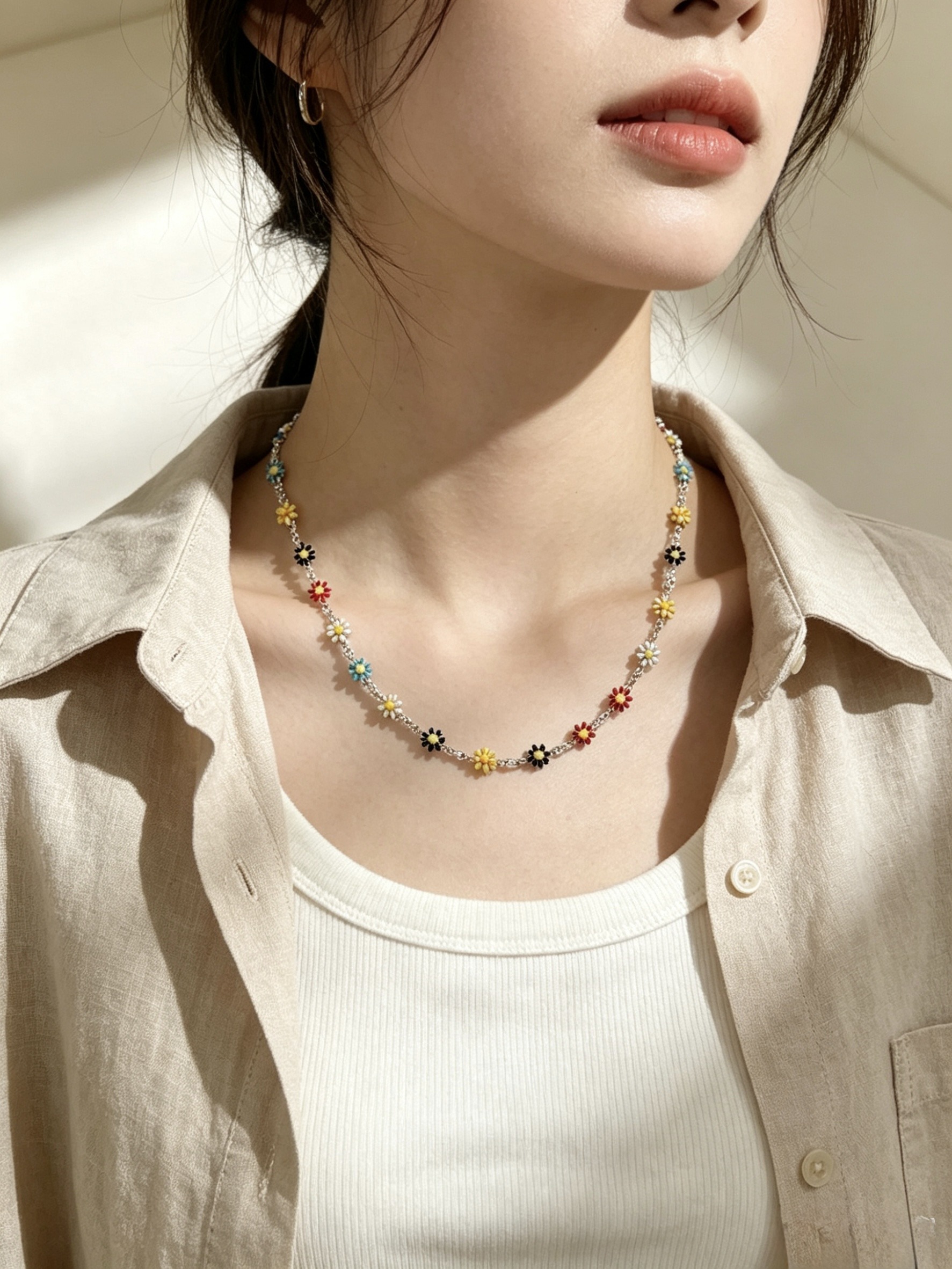 Mayorista HANA BIJOUX - Collar choker boho-chic margaritas
