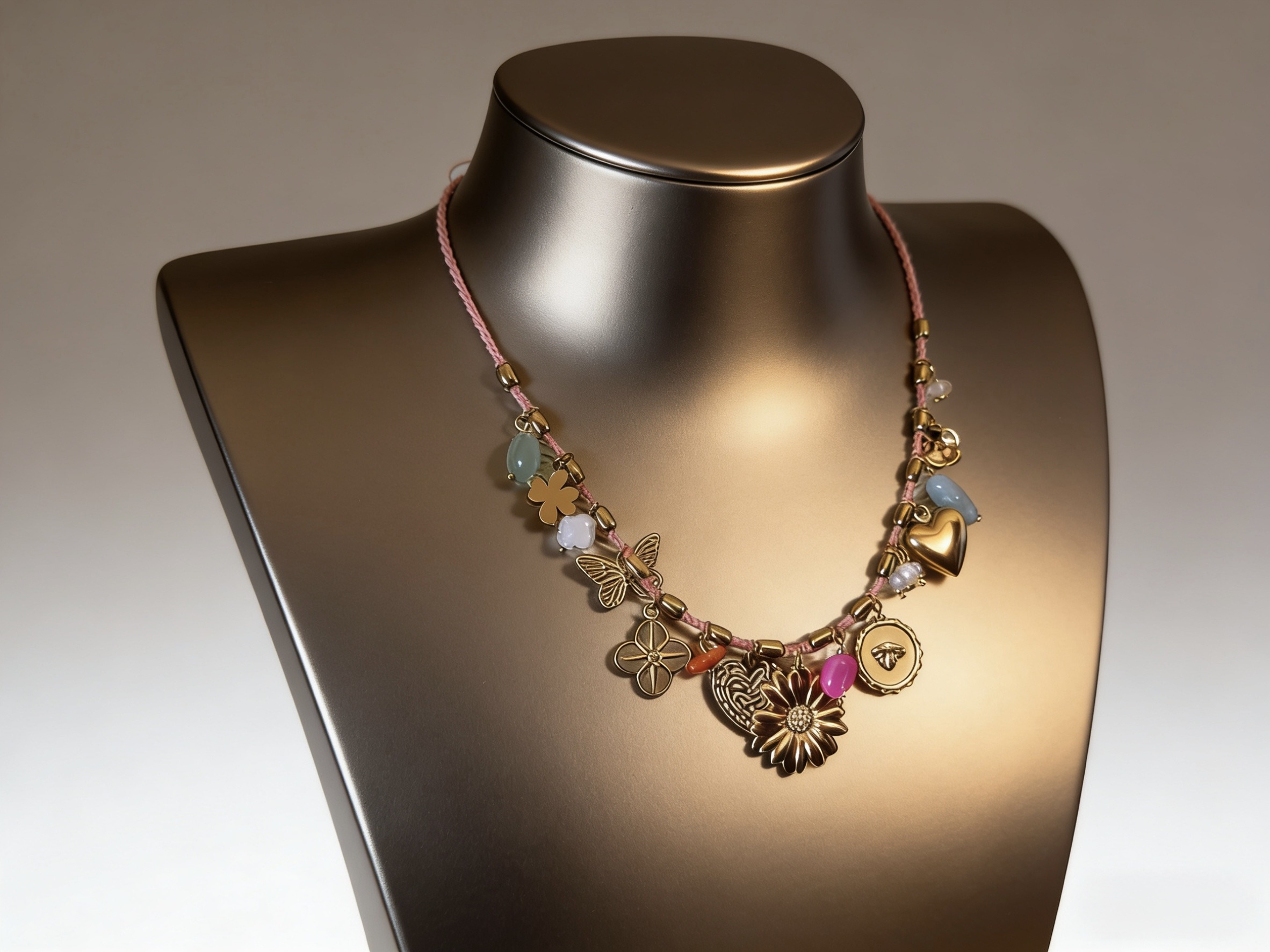 Wholesaler HANA BIJOUX - NECKLACE WITH STEEL CHARMS