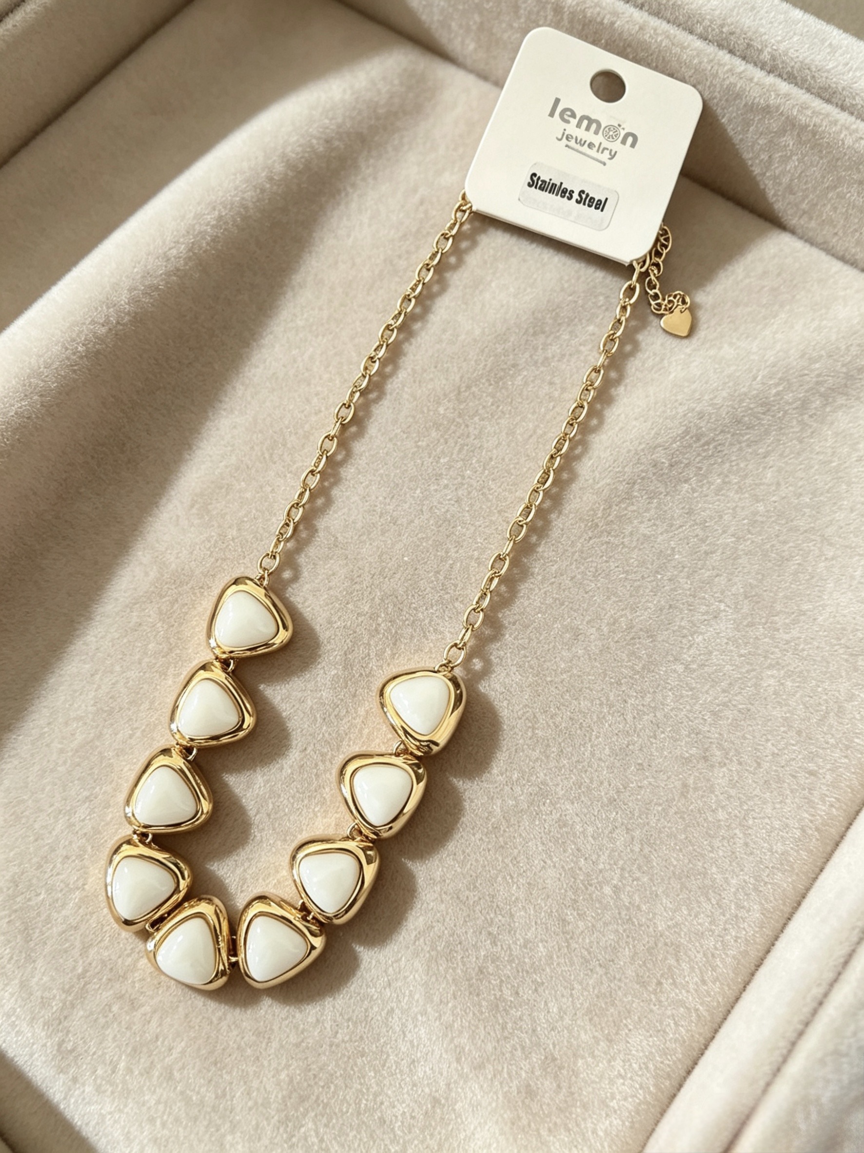 Wholesaler HANA BIJOUX - Gold Chain Choker Necklace with Triangular Elements