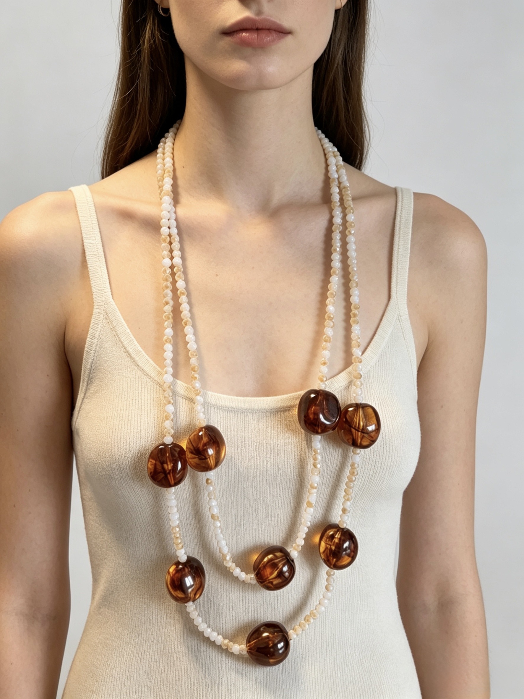 Mayorista HANA BIJOUX - Collar statement de múltiples hilos con diseño etéreo