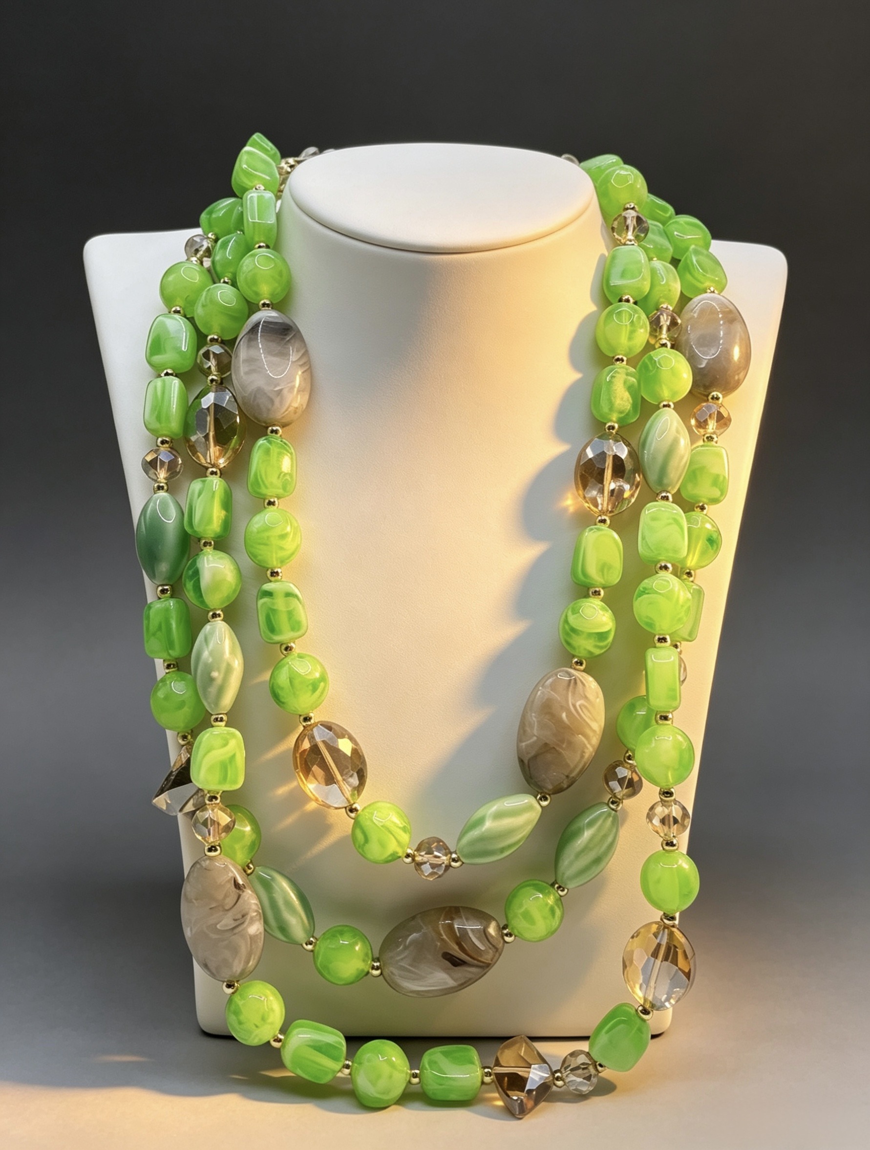 Wholesaler HANA BIJOUX - Three-strand gradient necklace