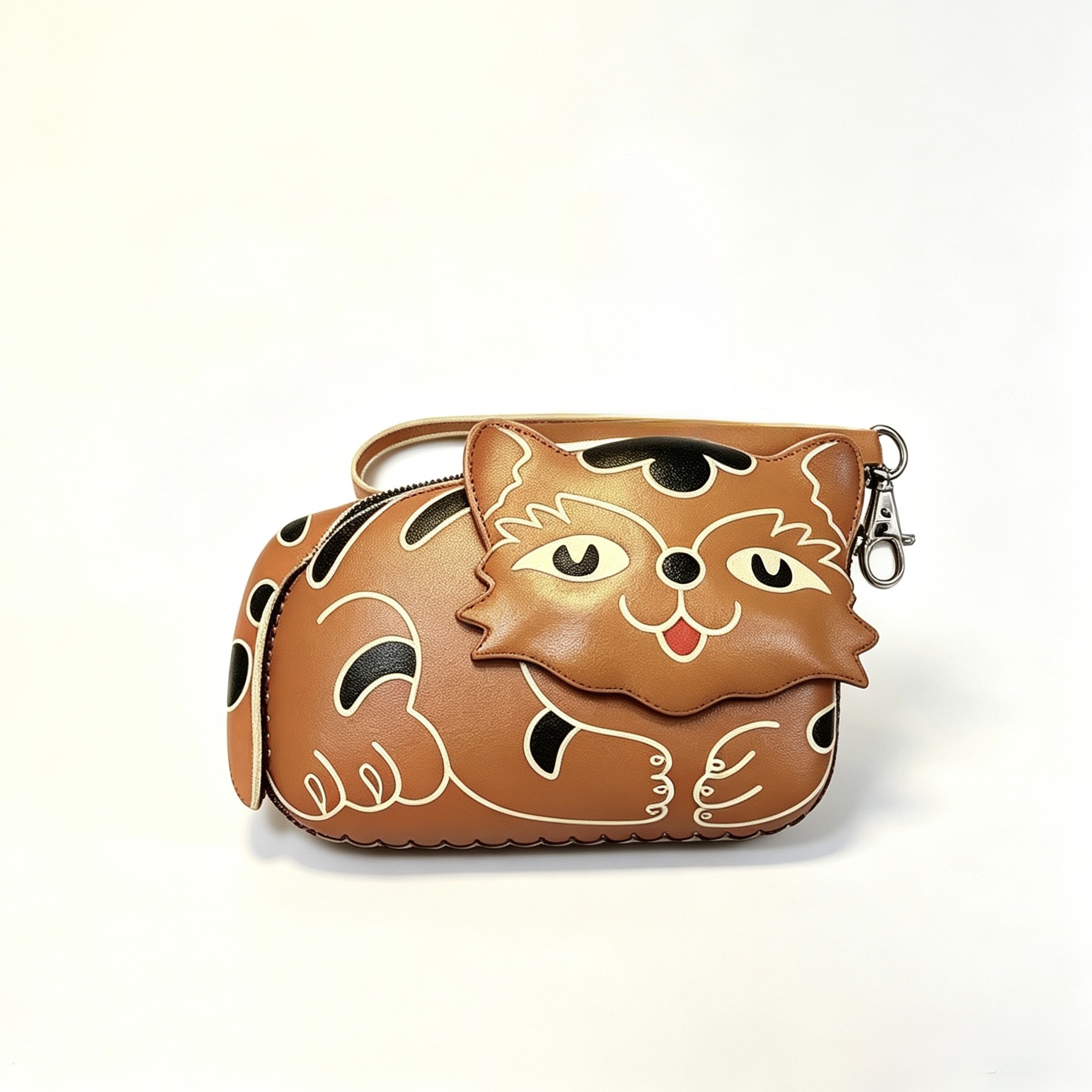 Grossista HANA BIJOUX - PORTAMONETE IN PELLE - GATTO