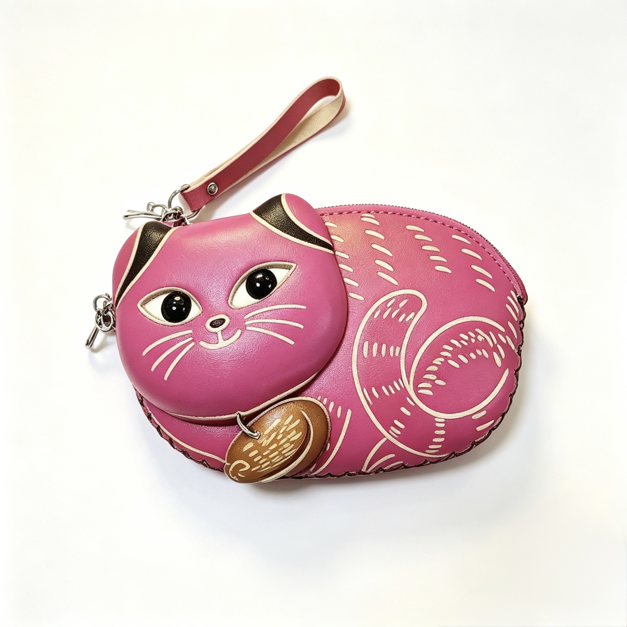 Grossista HANA BIJOUX - PORTAMONETE IN PELLE - GATTO