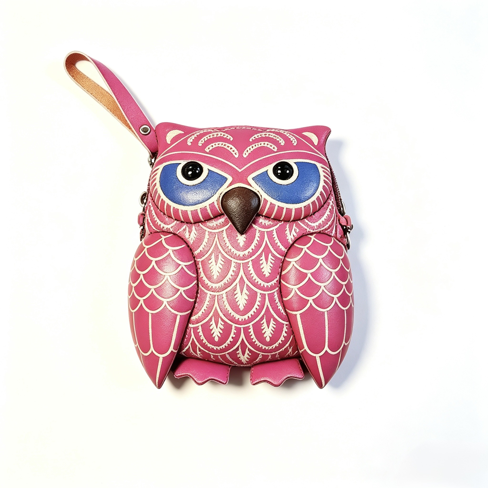 Wholesaler HANA BIJOUX - LEATHER KEYCHAIN - OWL