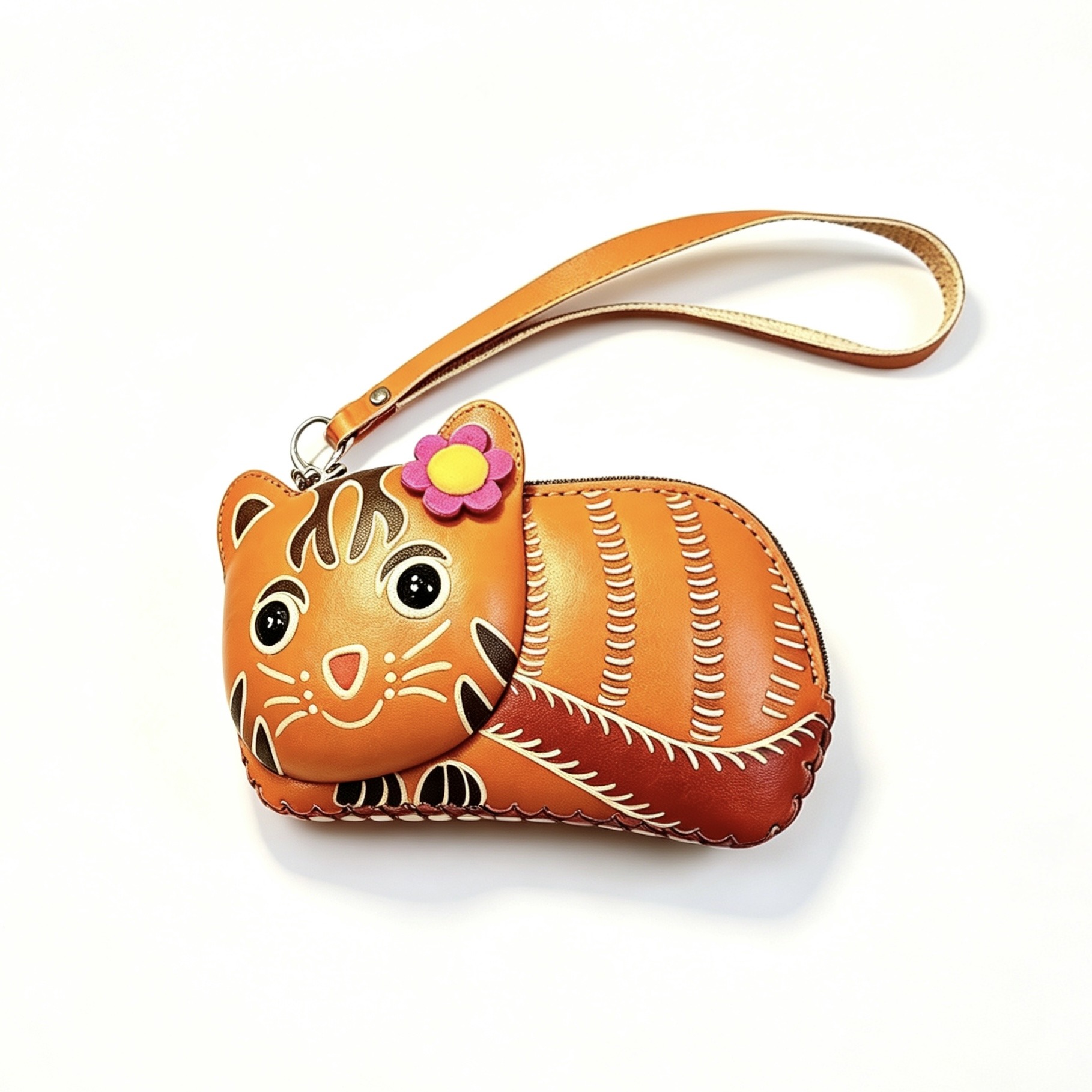 Wholesaler HANA BIJOUX - LEATHER COIN PURSE - CAT