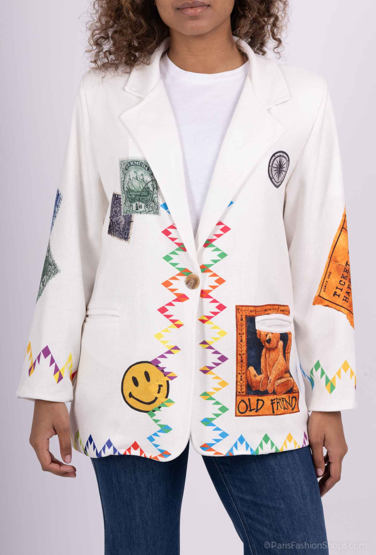 Grossiste Happy Look - Veste blazer imprimé COCO