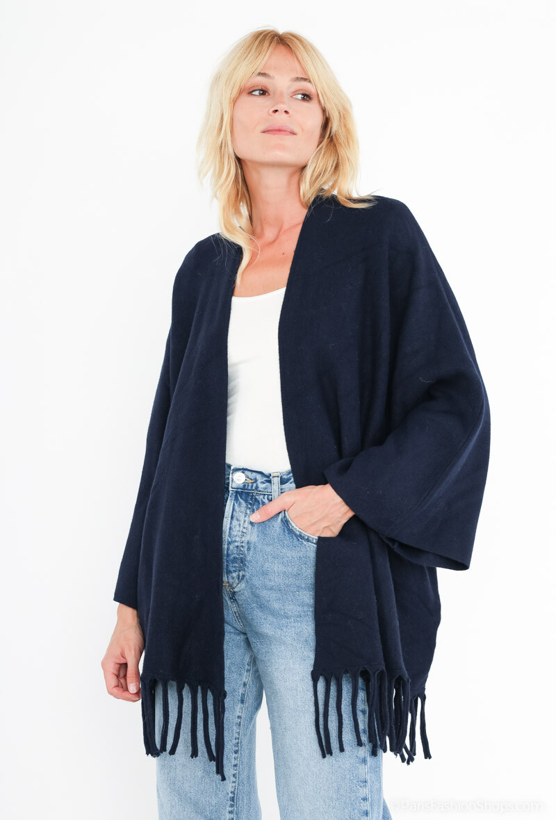 Grossiste Happy Look - Gilet-cape à franges